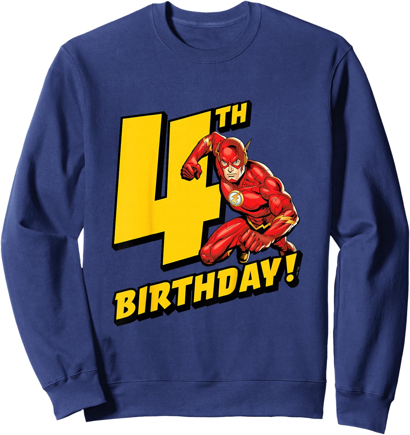 Kids The Flash 4th Birthday Sweatshirt - Sweatshirt | Navy