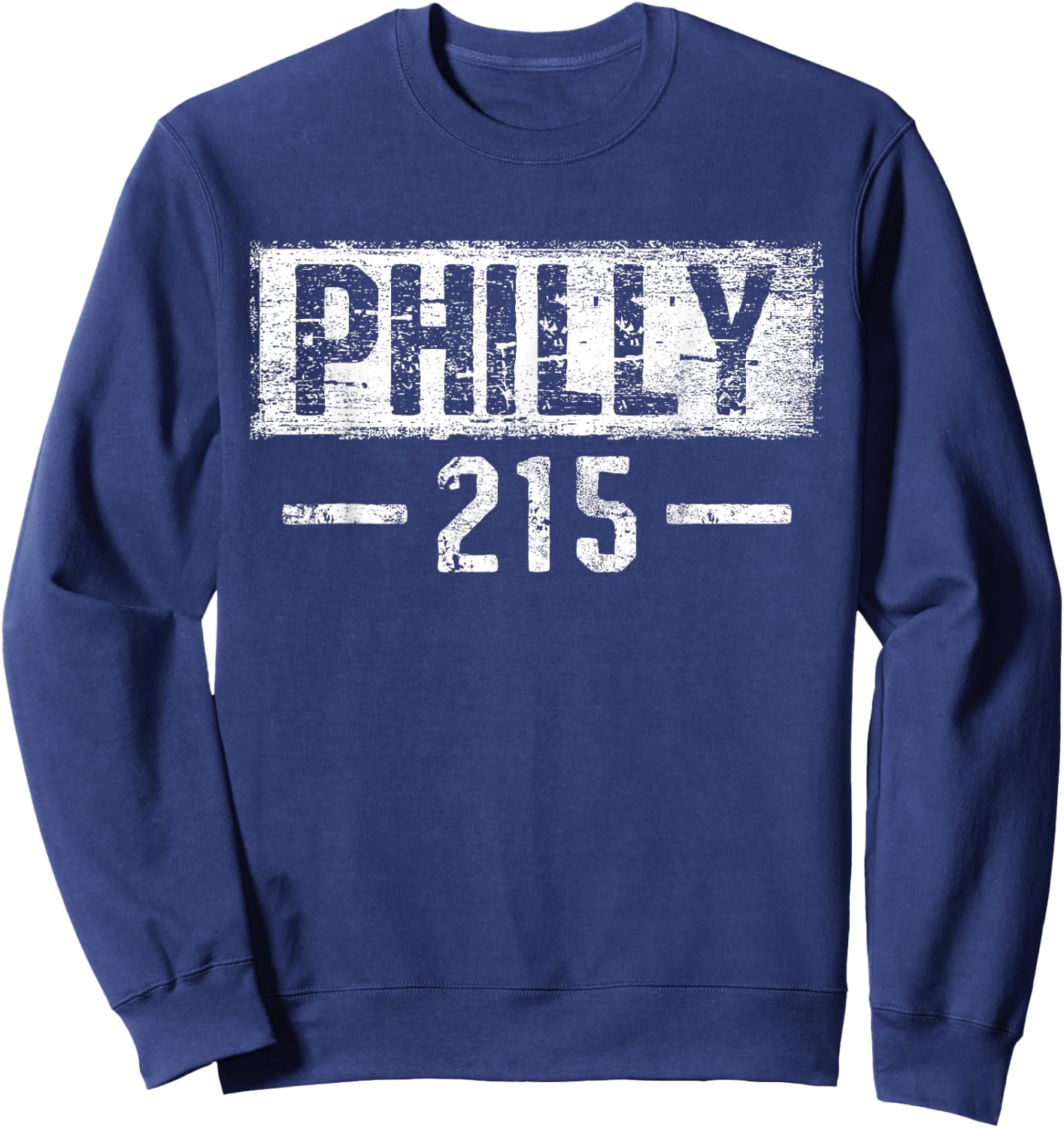 Vintage Retro Philly City 215 Area Code Philadelphia Sweatshirt - Sweatshirt | Navy