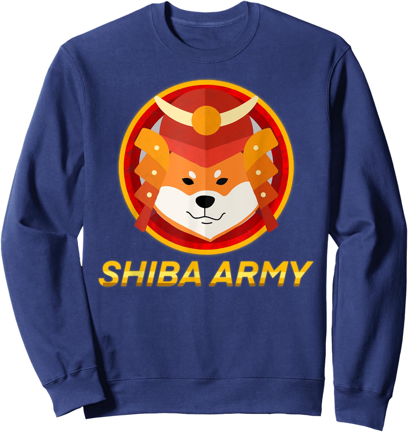 Shiba Army Shirt, Funny $SHIB Coin Shiba Inu Army Sweatshirt - Sweatshirt | Navy