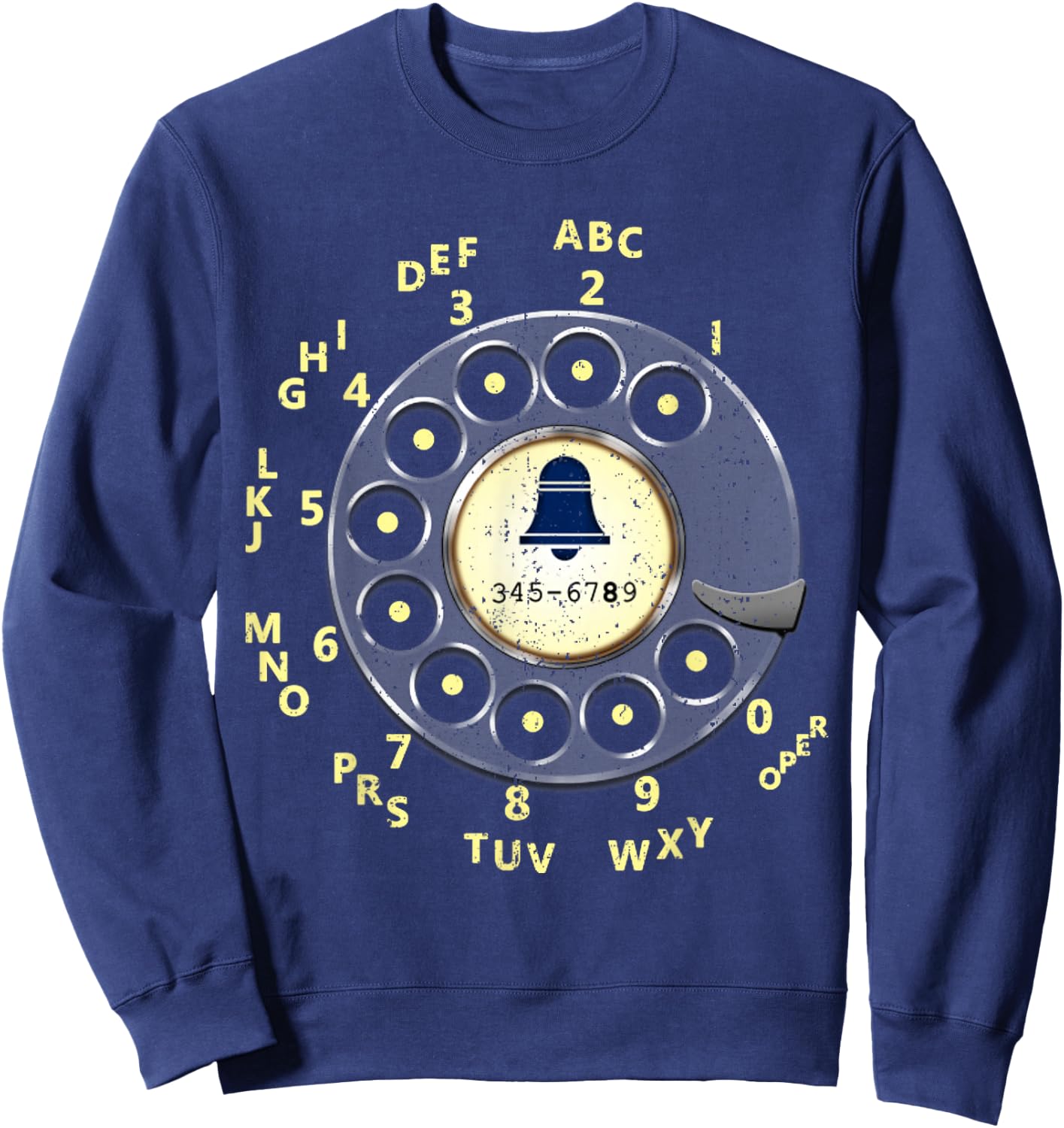 Vintage Retro Rotary Dial Telephone Sweatshirt - Sweatshirt | Navy