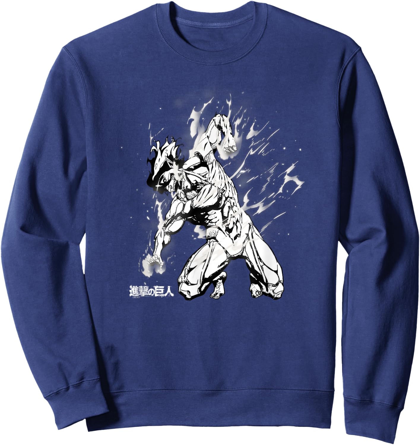 Attack on Titan Season 2 Titan Smoke AOT Anime Sweatshirt - Sweatshirt | Navy