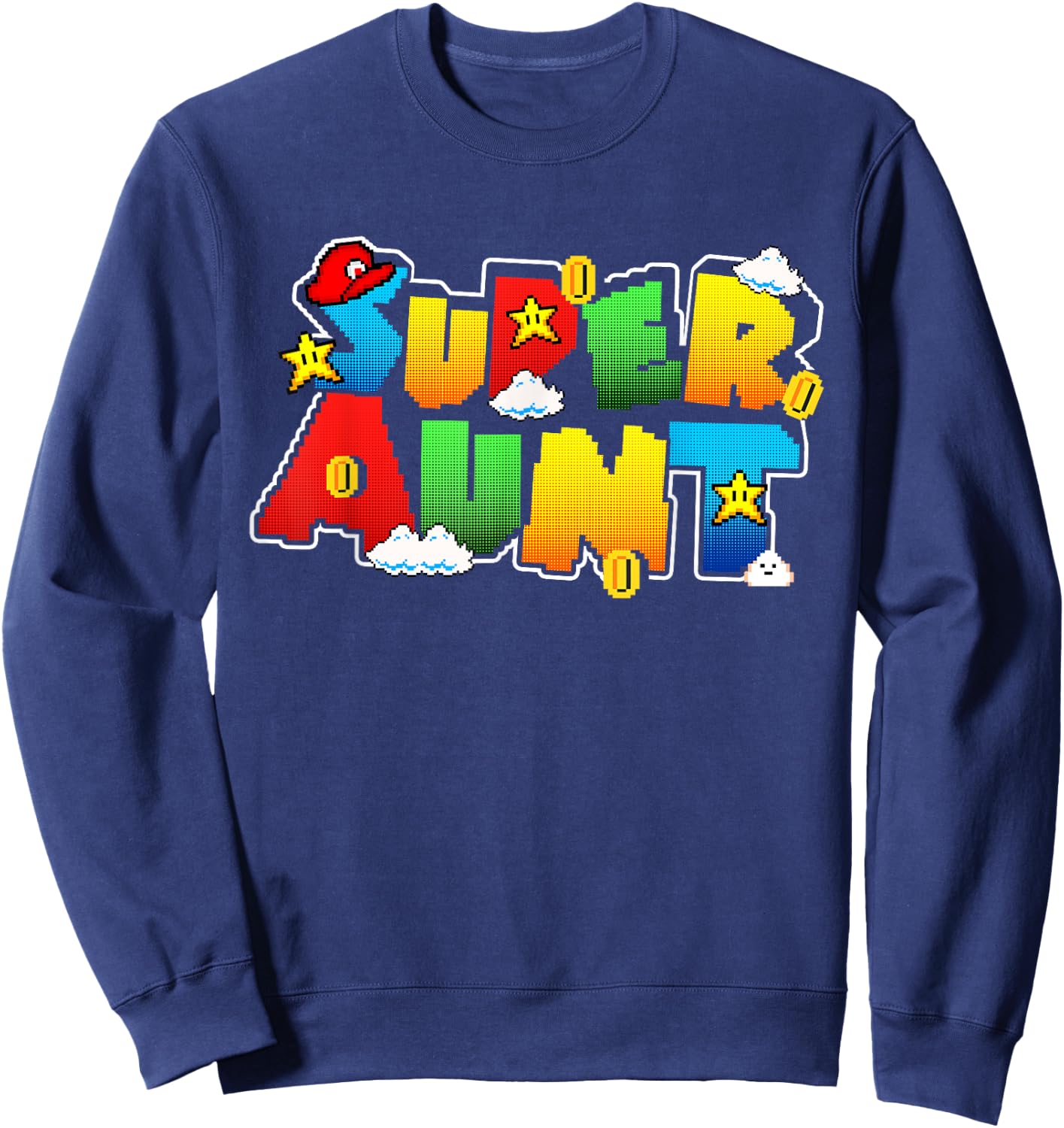 Super Aunt Best Aunt Ever Funny Gifts For Aunt Sweatshirt - Sweatshirt | Navy