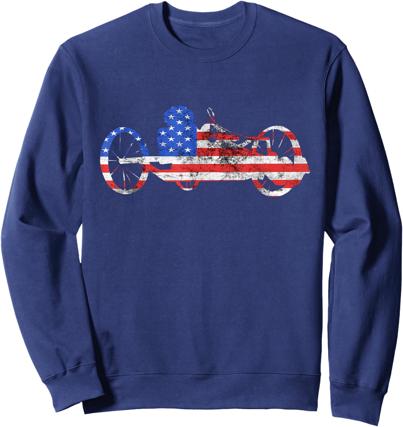 American Recumbent Trike USA Cycling Recumbent Bike Triker Sweatshirt - Sweatshirt | Navy