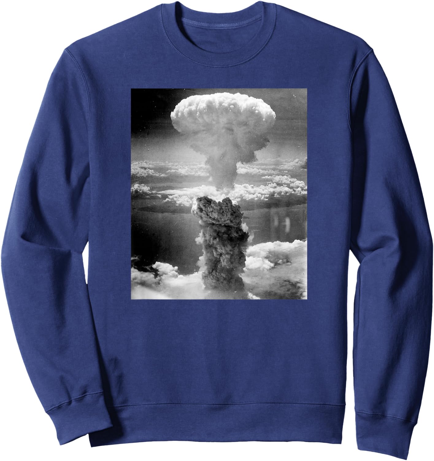 Atomic Bomb Nuclear Atomic Cloud Against Nuclear Test Nuclear Nuke Sweatshirt - Sweatshirt | Navy