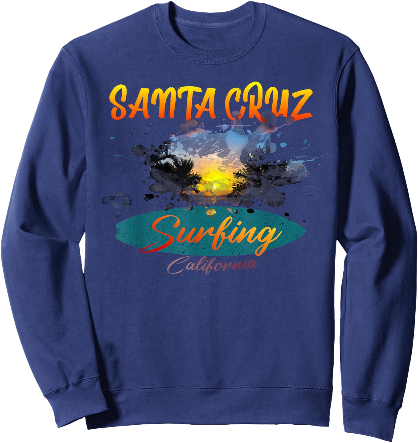 California Santa Cruz Surfing Sweatshirt - Sweatshirt | Navy