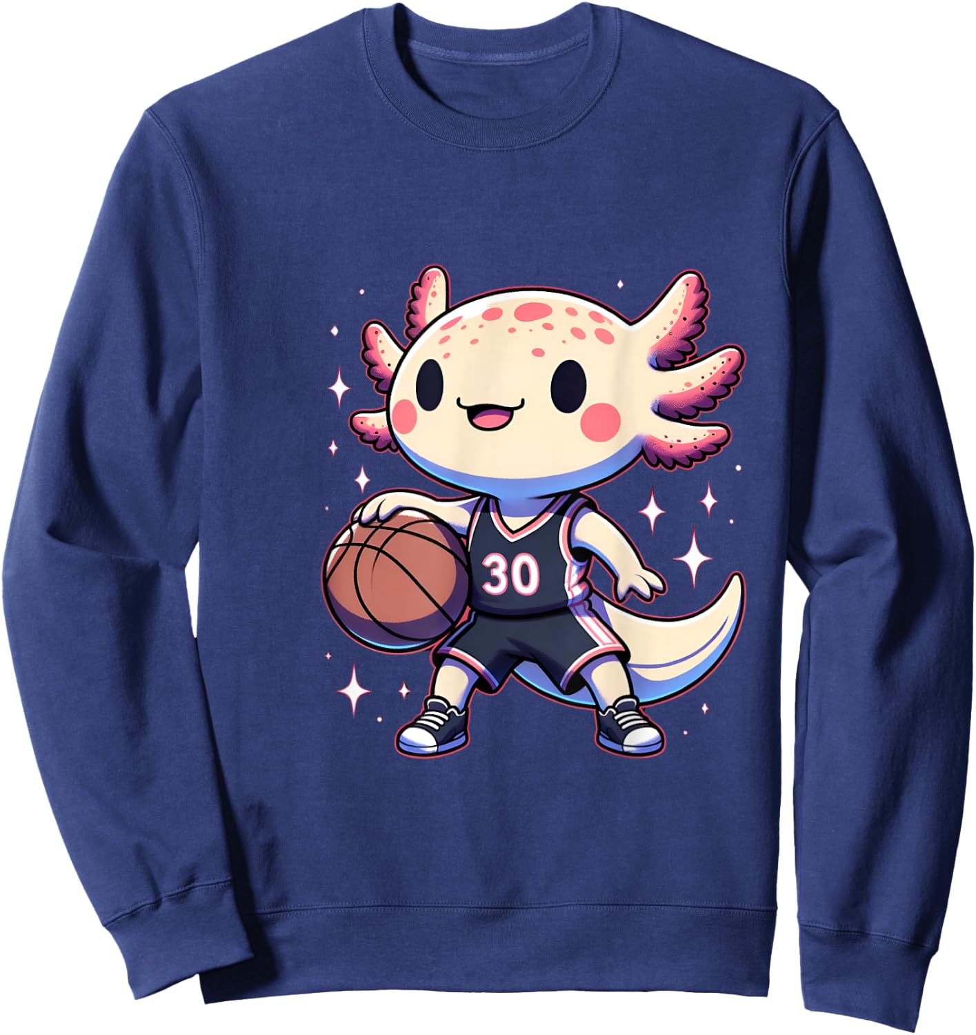 Funny axolotl basketball player boys girls Sweatshirt - Sweatshirt | Navy