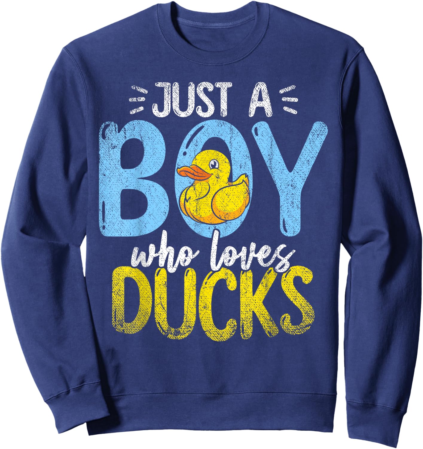 Nur ein Junge der Ducks liebt Badeente Sweatshirt - Sweatshirt | Navy