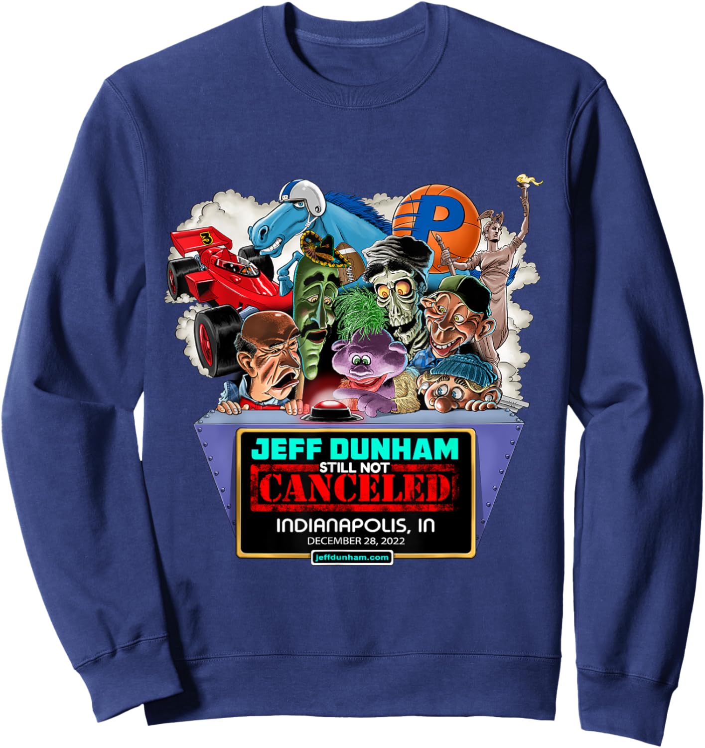 Jeff Dunham Indianapolis, IN (2022) Sweatshirt - Sweatshirt | Navy