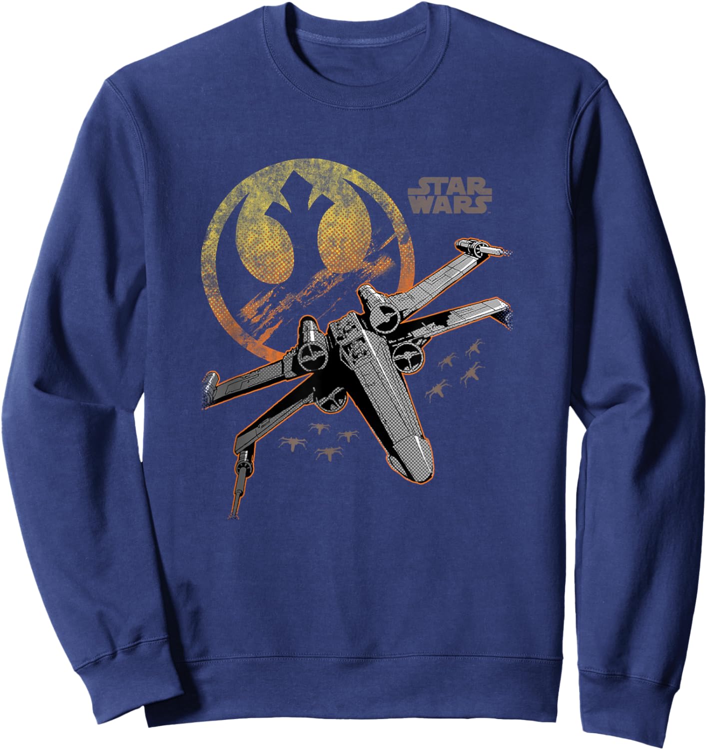 Star Wars Classic Rebel Alliance Vintage X-Wing Fighter Sweatshirt - Sweatshirt | Navy