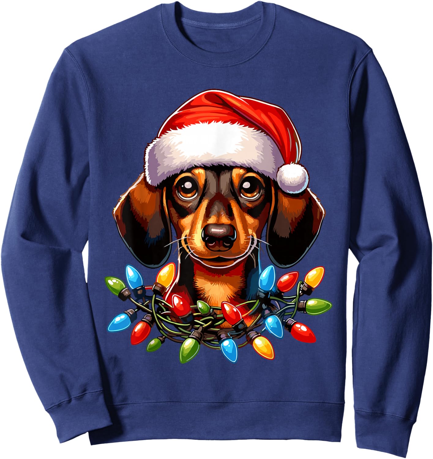 Dog Owner Xmas Men Women Favorite Dachshund Christmas Sweatshirt - Sweatshirt | Navy