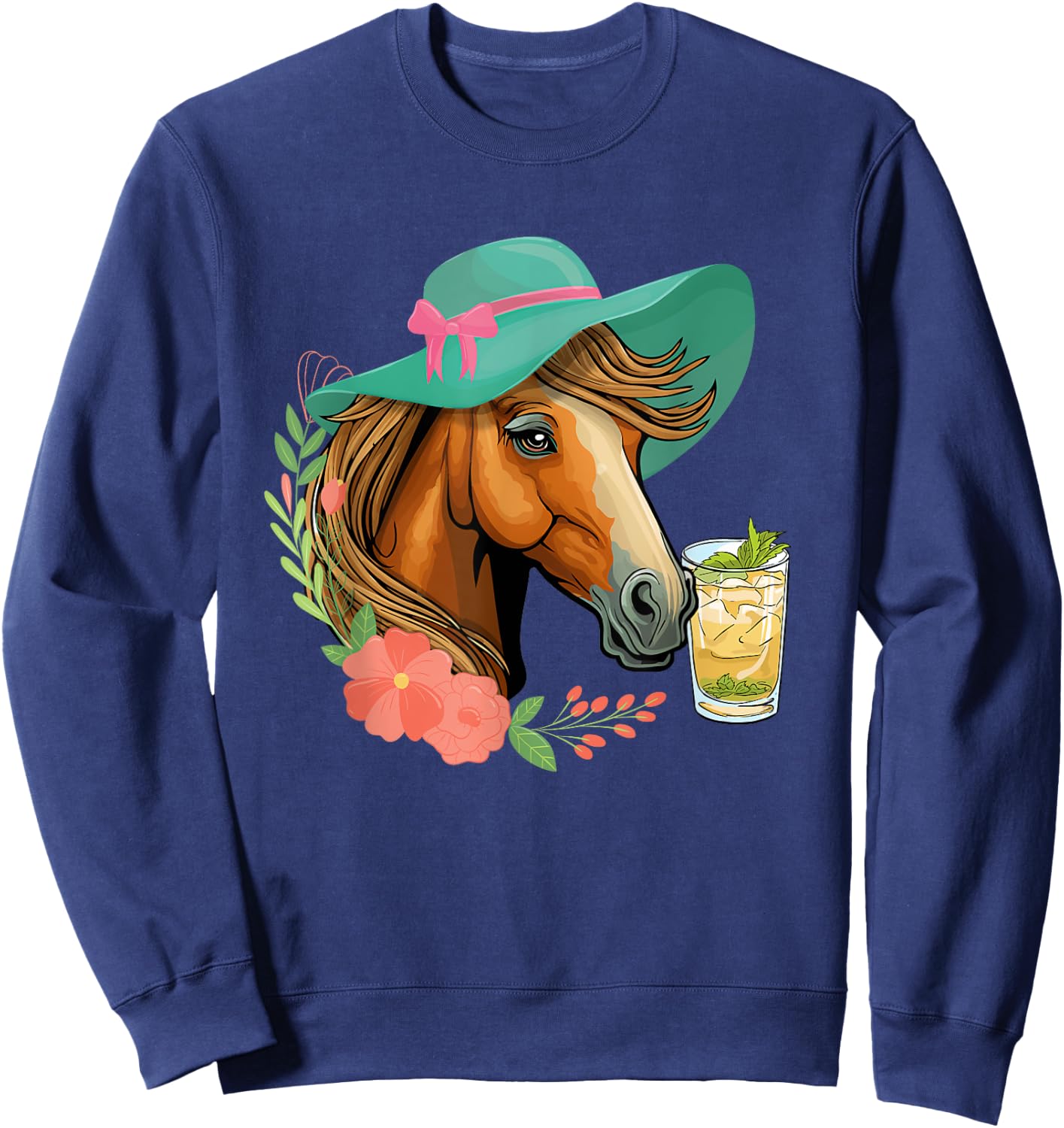 Horse Tea Party - Horses Horseman Equestrian Riding Sweatshirt - Sweatshirt | Navy