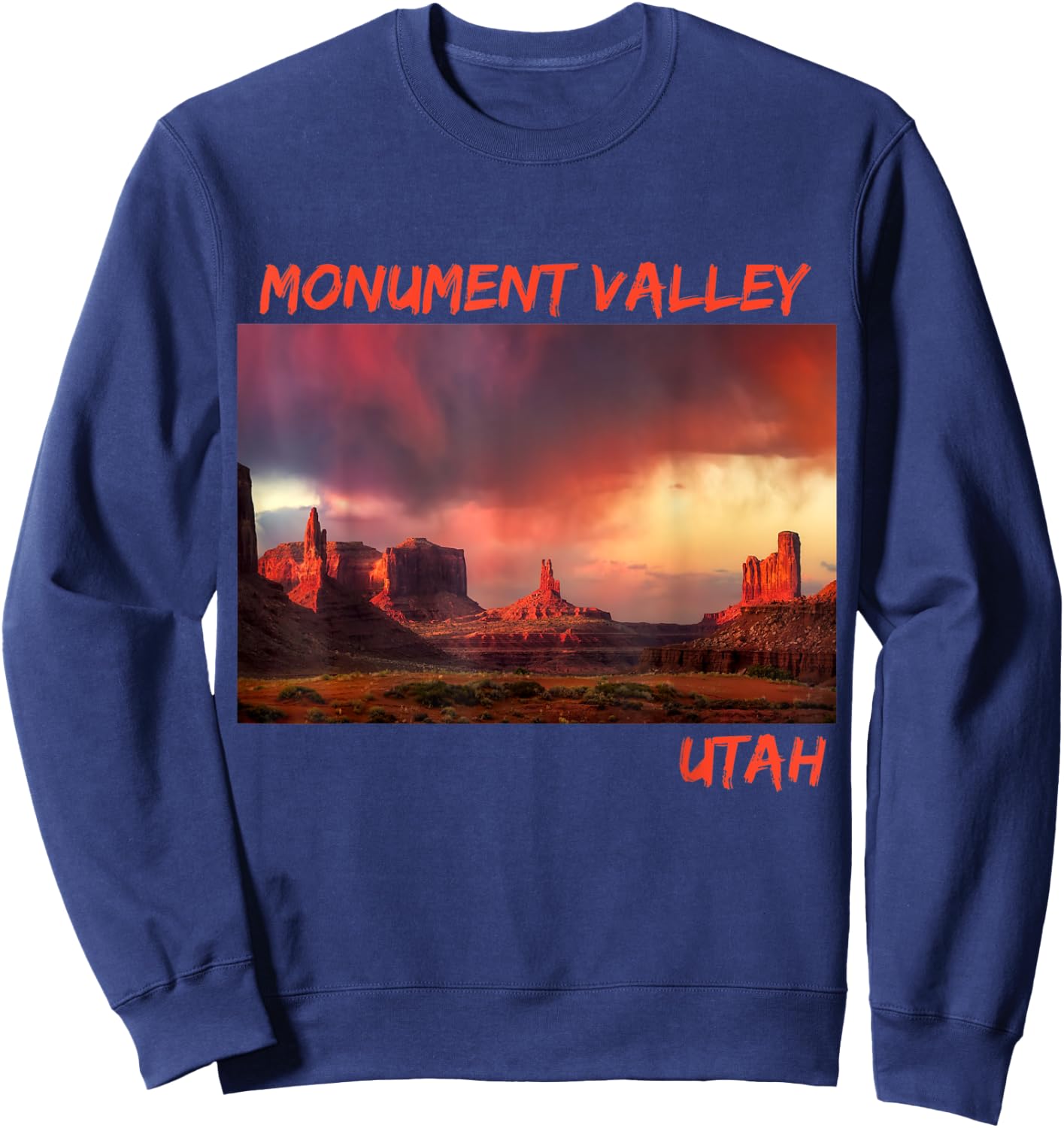 Monument Valley Utah Sweatshirt - Sweatshirt | Navy