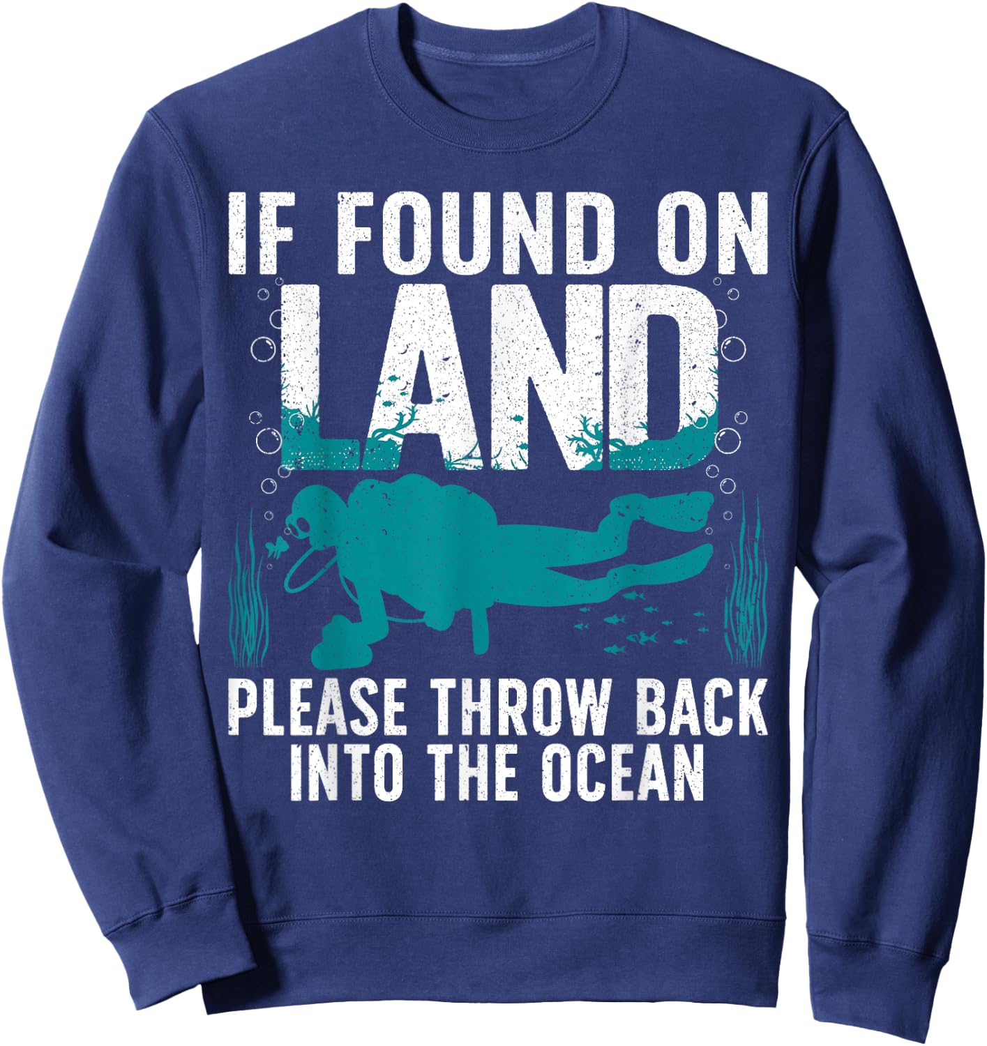 Cool Scuba Diving Women Ocean Open Water Scuba Diver Sweatshirt - Sweatshirt | Navy