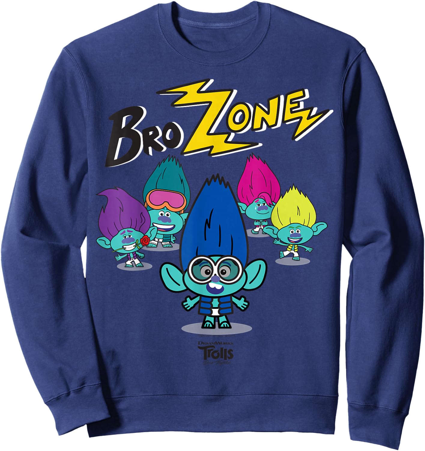 DreamWorks Trolls Band Together BroZone Spotlight Sweatshirt - Sweatshirt | Navy