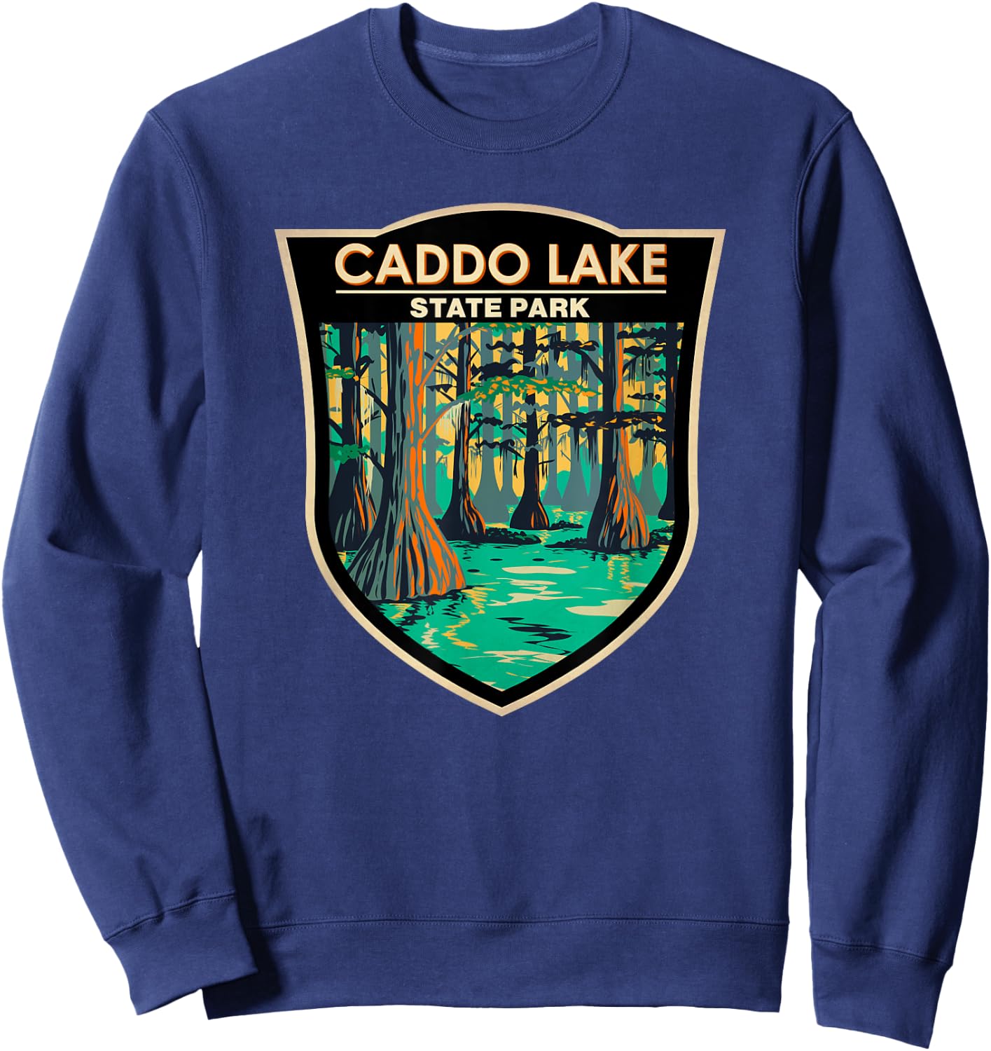 Caddo Lake State Park Texas Badge Vintage Sweatshirt - Sweatshirt | Navy