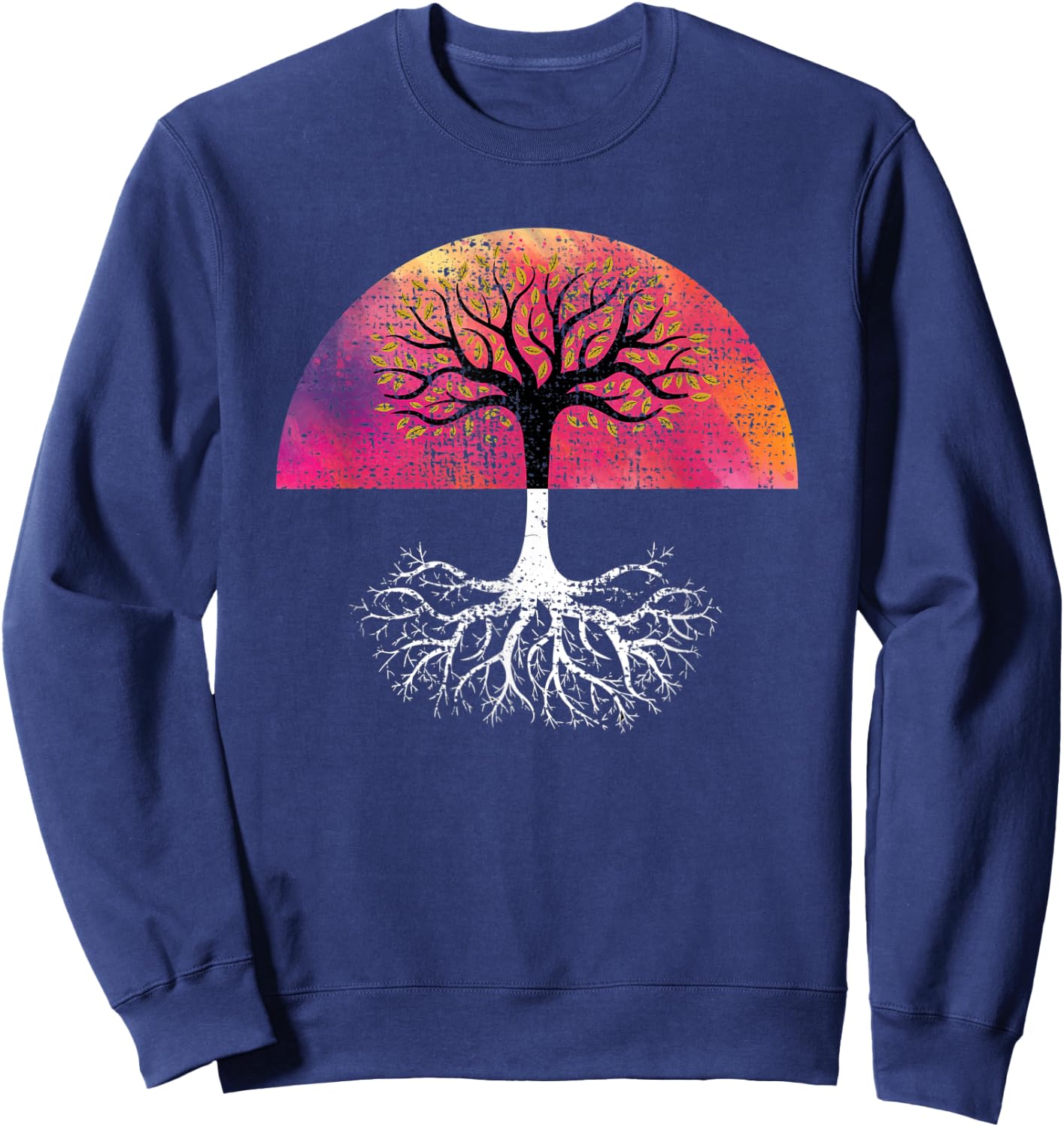 Tree Of Life Growth Tree Of Life Roots Yoga Sweatshirt - Sweatshirt | Navy