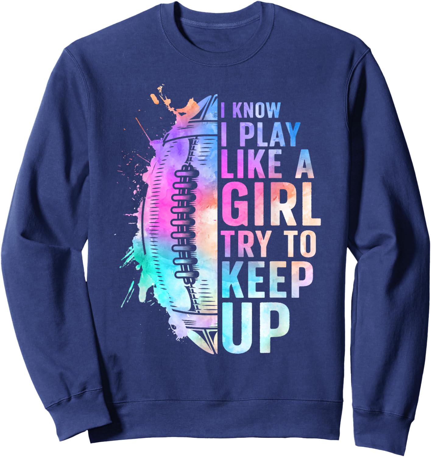 Cool Football Girls Football Player Coach Sports Sweatshirt - Sweatshirt | Navy