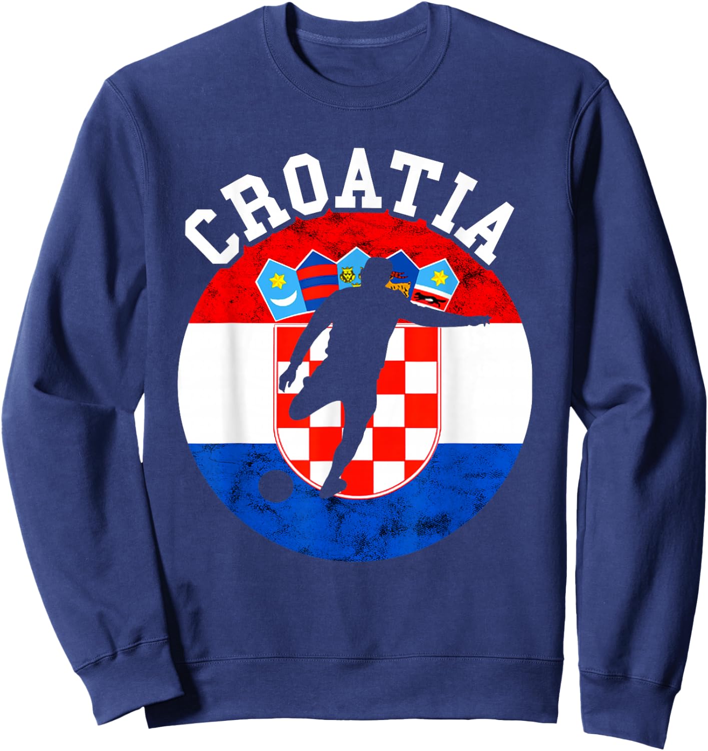 Croatia Croatian Football Croatian Flag Hrvatska Soccer Team Sweatshirt - Sweatshirt | Navy