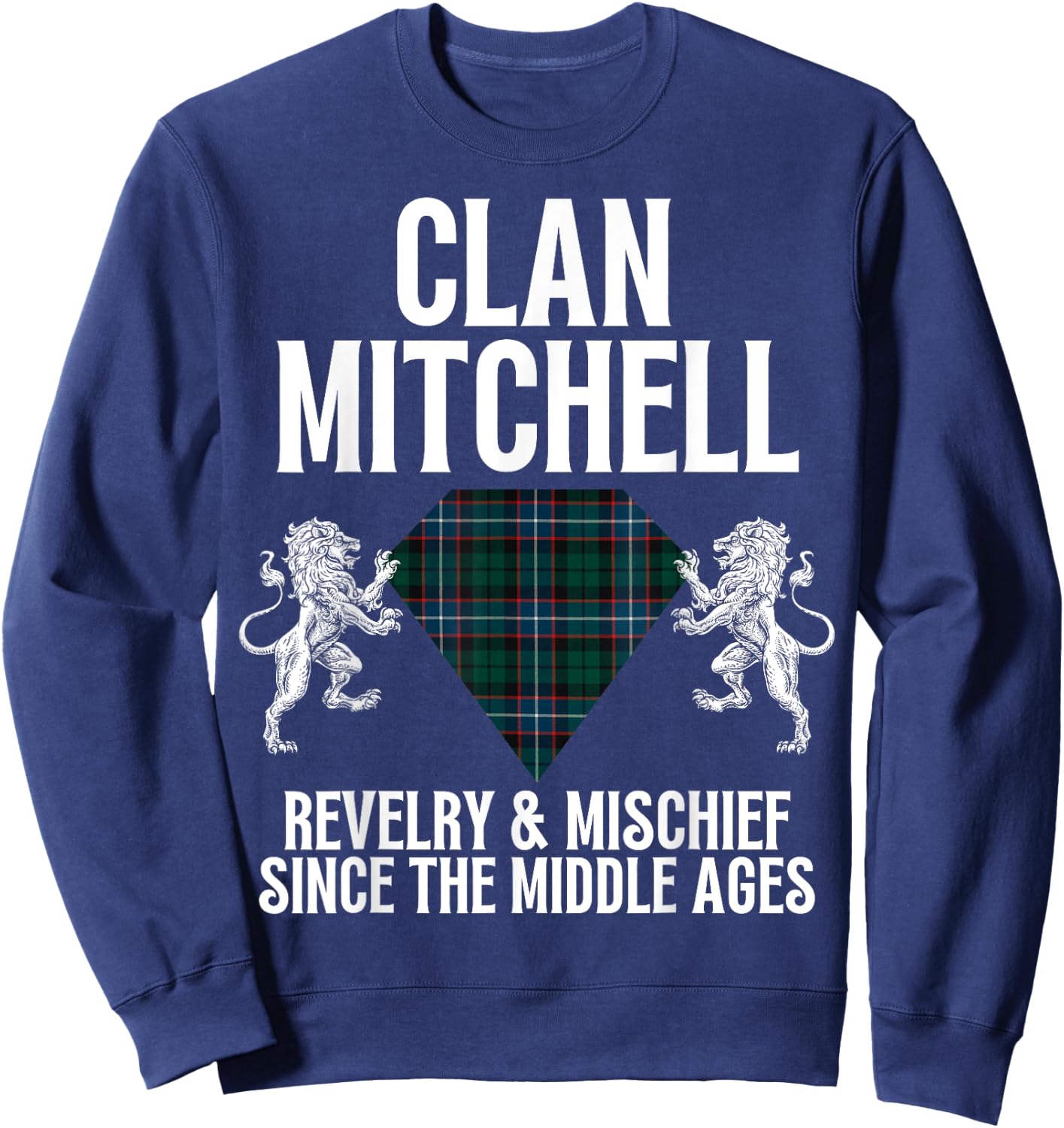 Mitchell Clan Scottish Name Coat Of Arms Tartan Family Party Sweatshirt - Sweatshirt | Navy