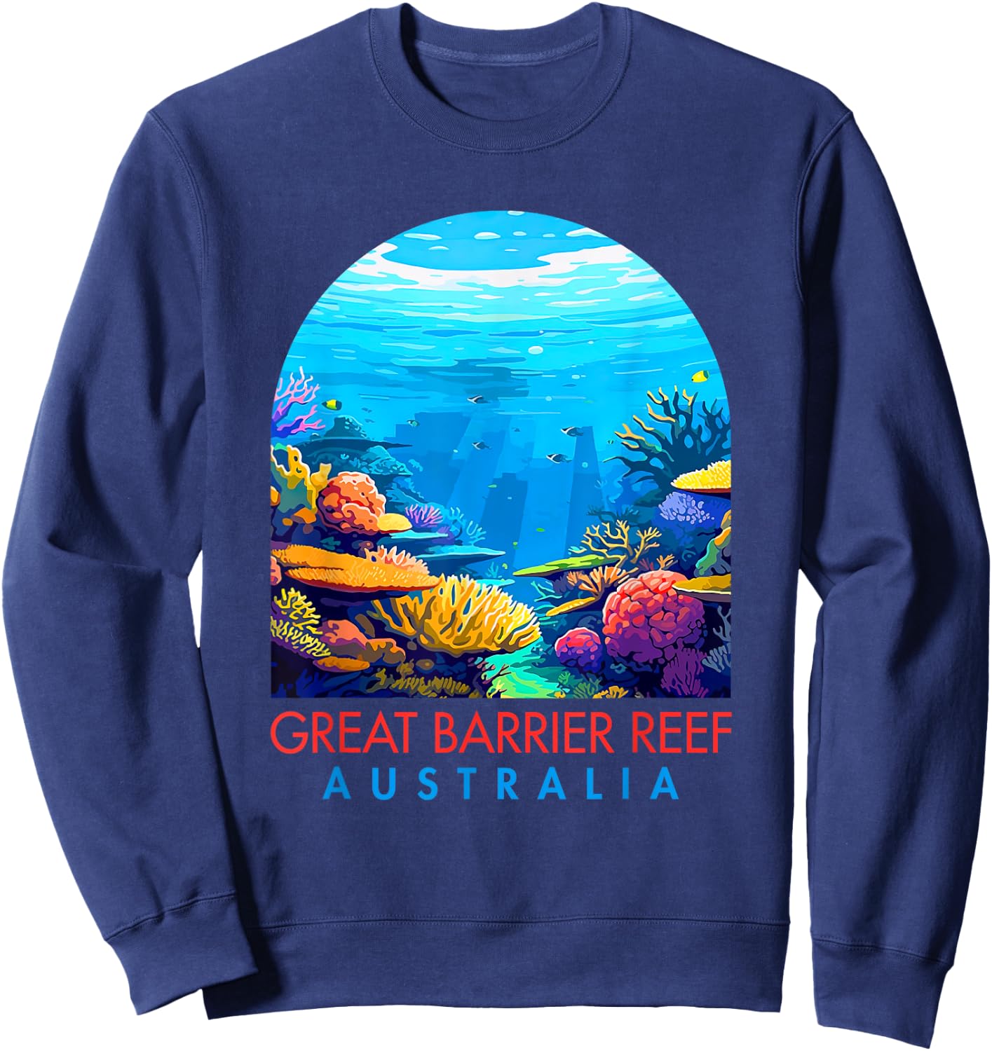 Nature Exploring Travel Great Barrier Reef National Park Sweatshirt - Sweatshirt | Navy