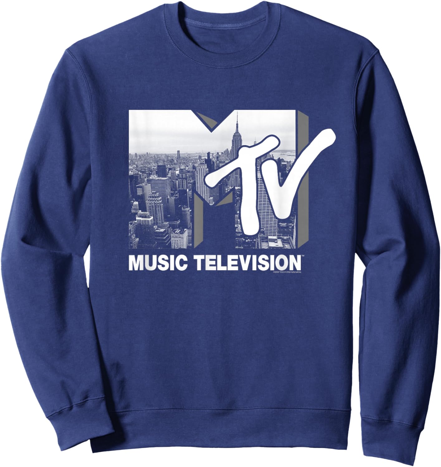 MTV Logo New York Skyline Sweatshirt - Sweatshirt | Navy