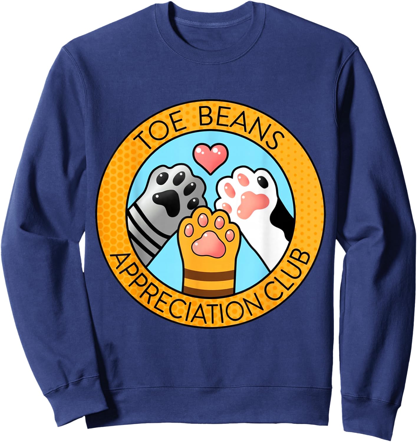 Toe Beans Appreciation Club Sweatshirt - Sweatshirt | Navy