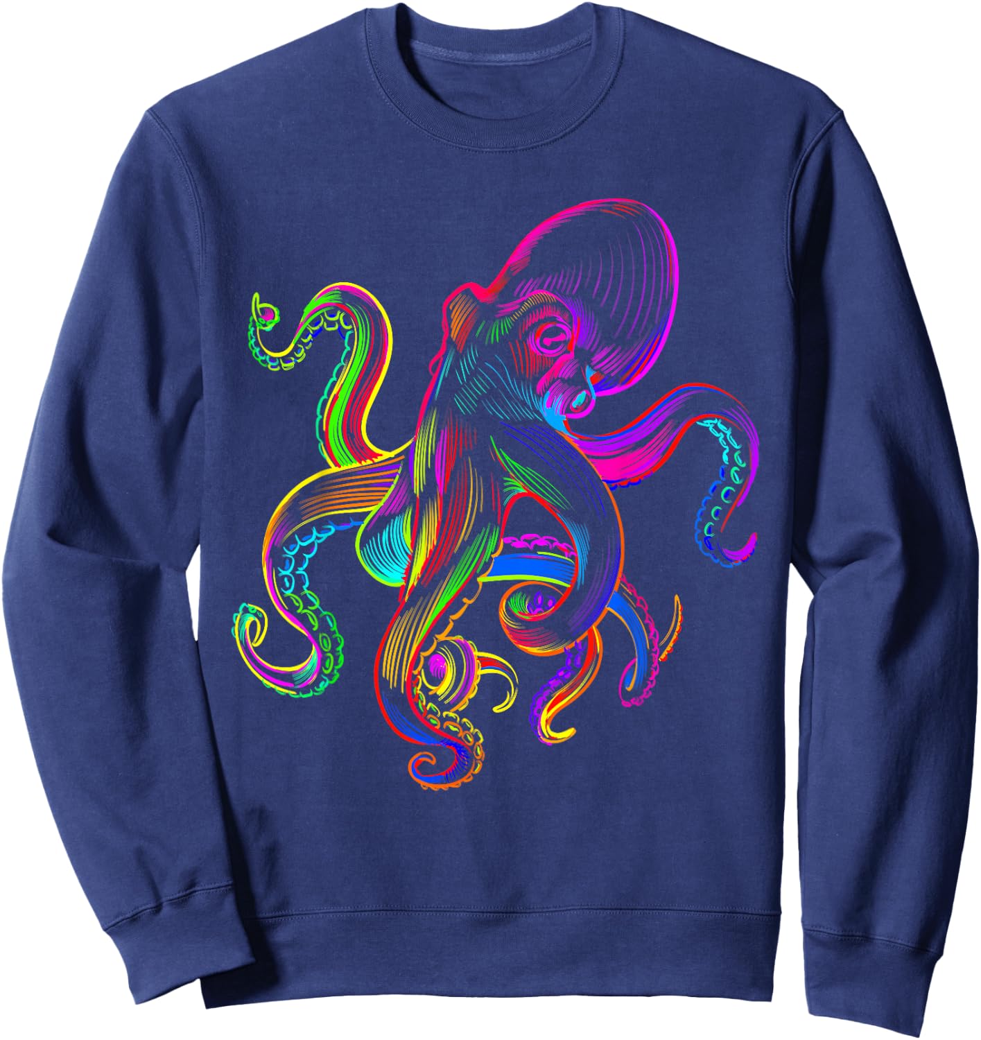 Funny octopus sea monster krakens Jellyfishes sea animals Sweatshirt - Sweatshirt | Navy