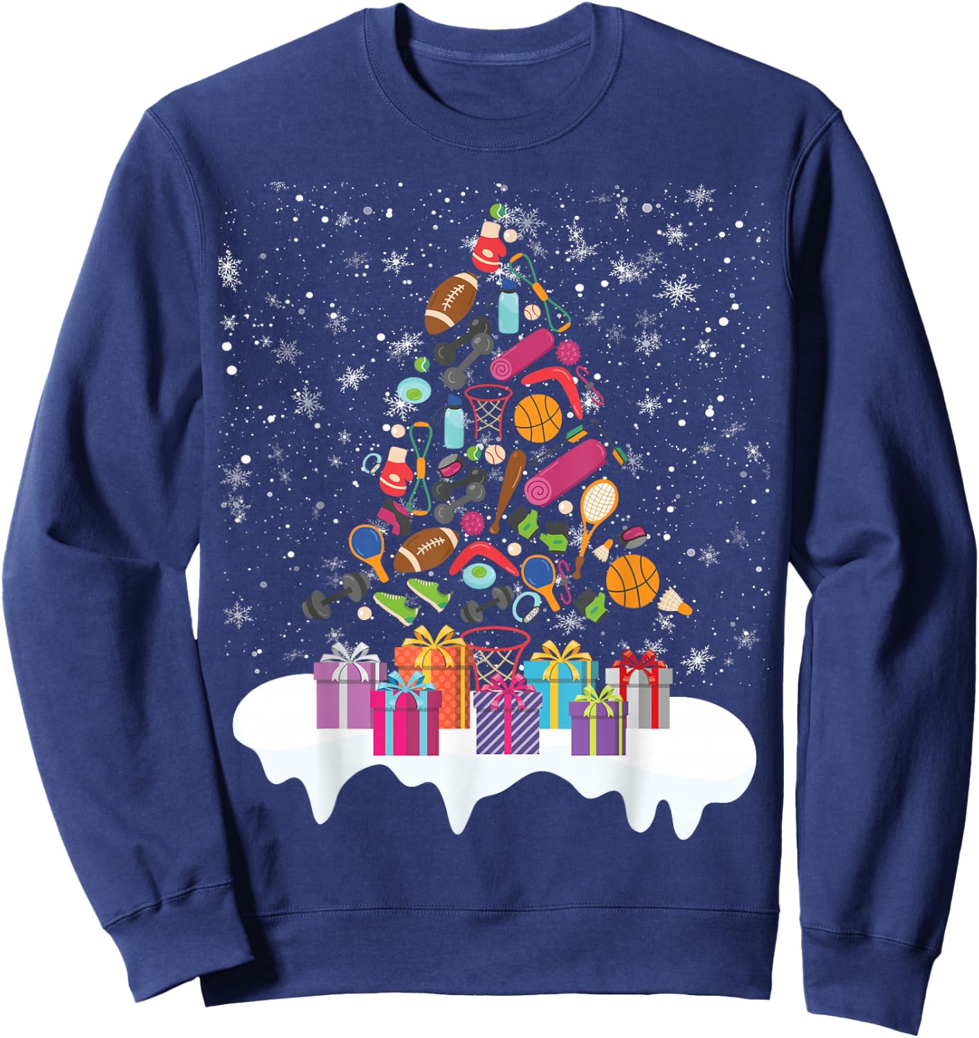 PE Teacher Christmas Tree Physical Education Xmas Party Women Sweatshirt - Sweatshirt | Navy