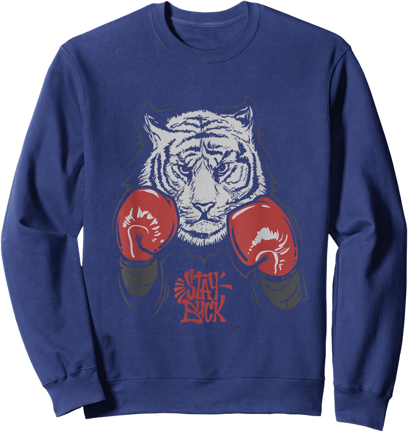 Stay Buck - Tiger Boxer - Boxing Gloves Sweatshirt - Sweatshirt | Navy