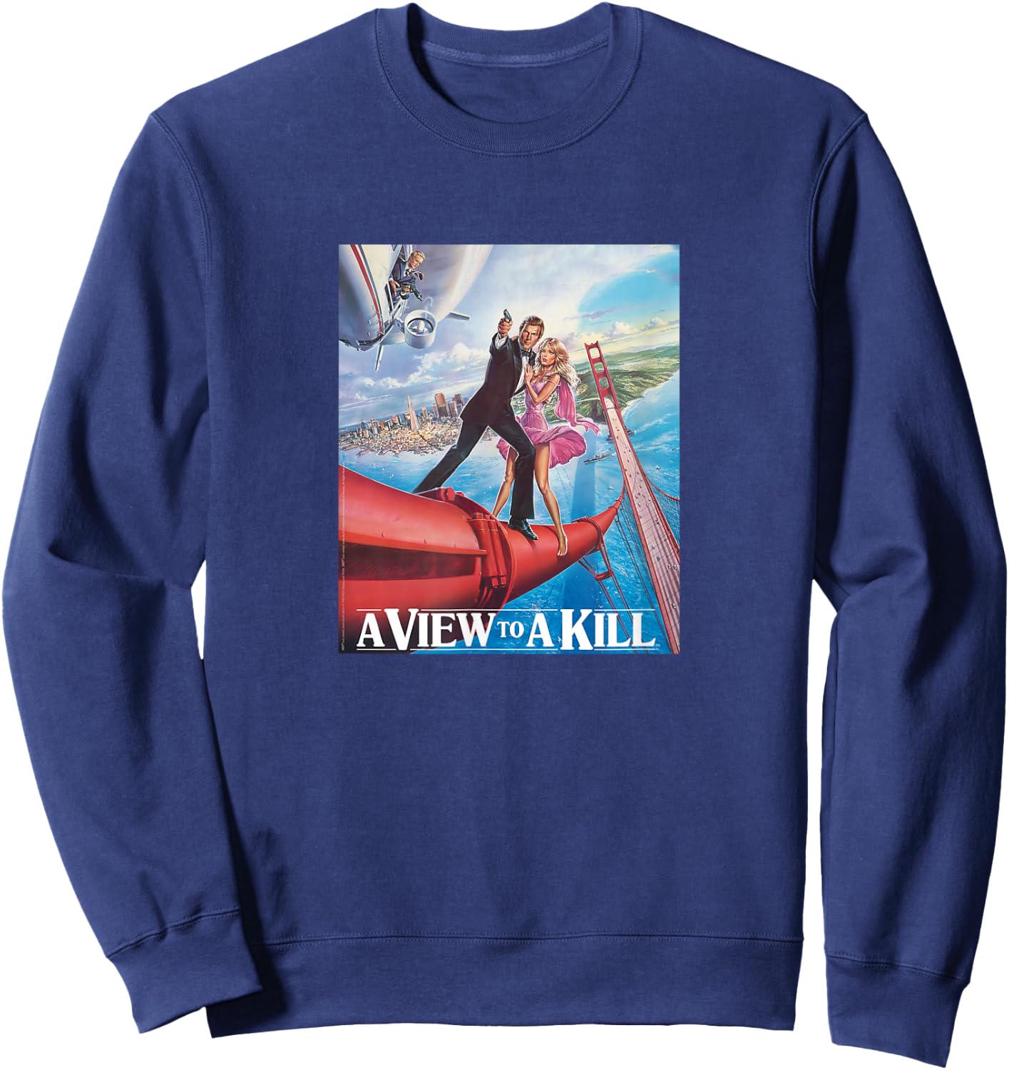 Official James Bond 007 A View to a Kill Sweatshirt - Sweatshirt | Navy