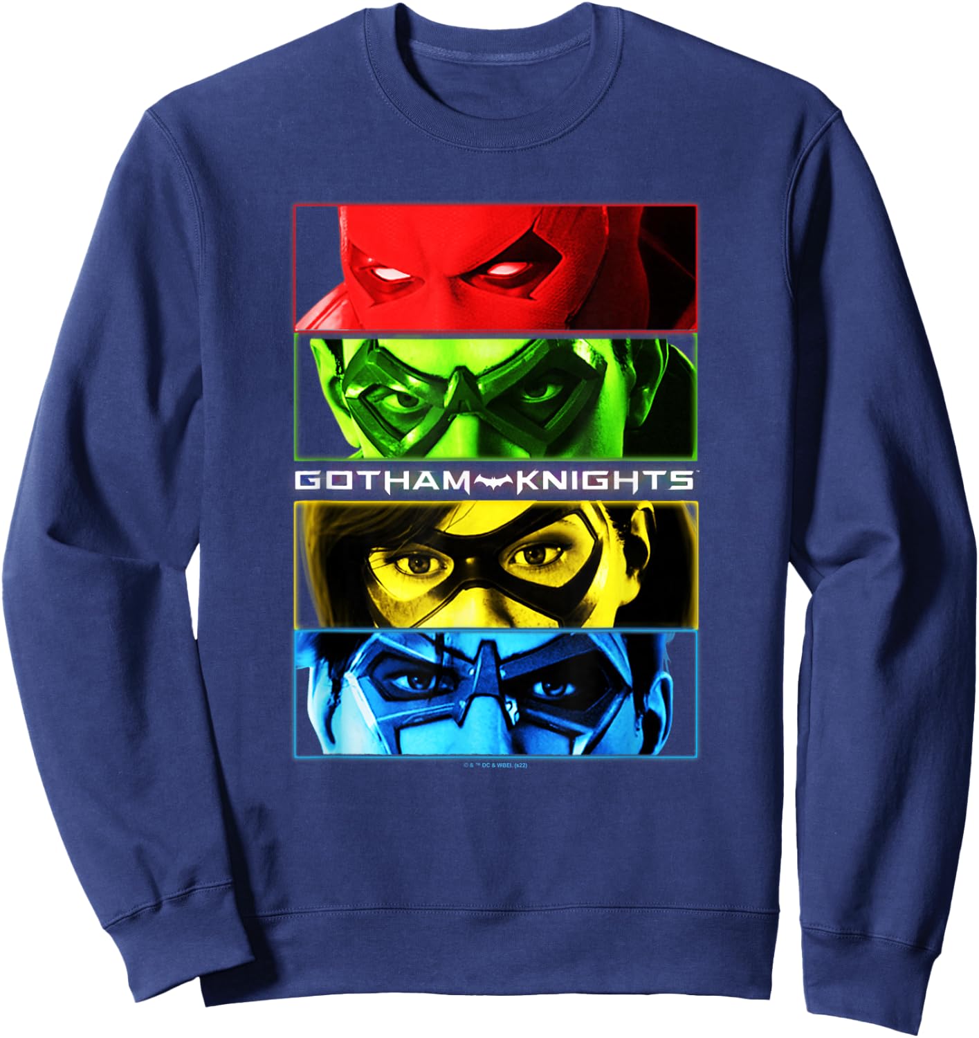 Gotham Knights Character Mask Panels Sweatshirt - Sweatshirt | Navy