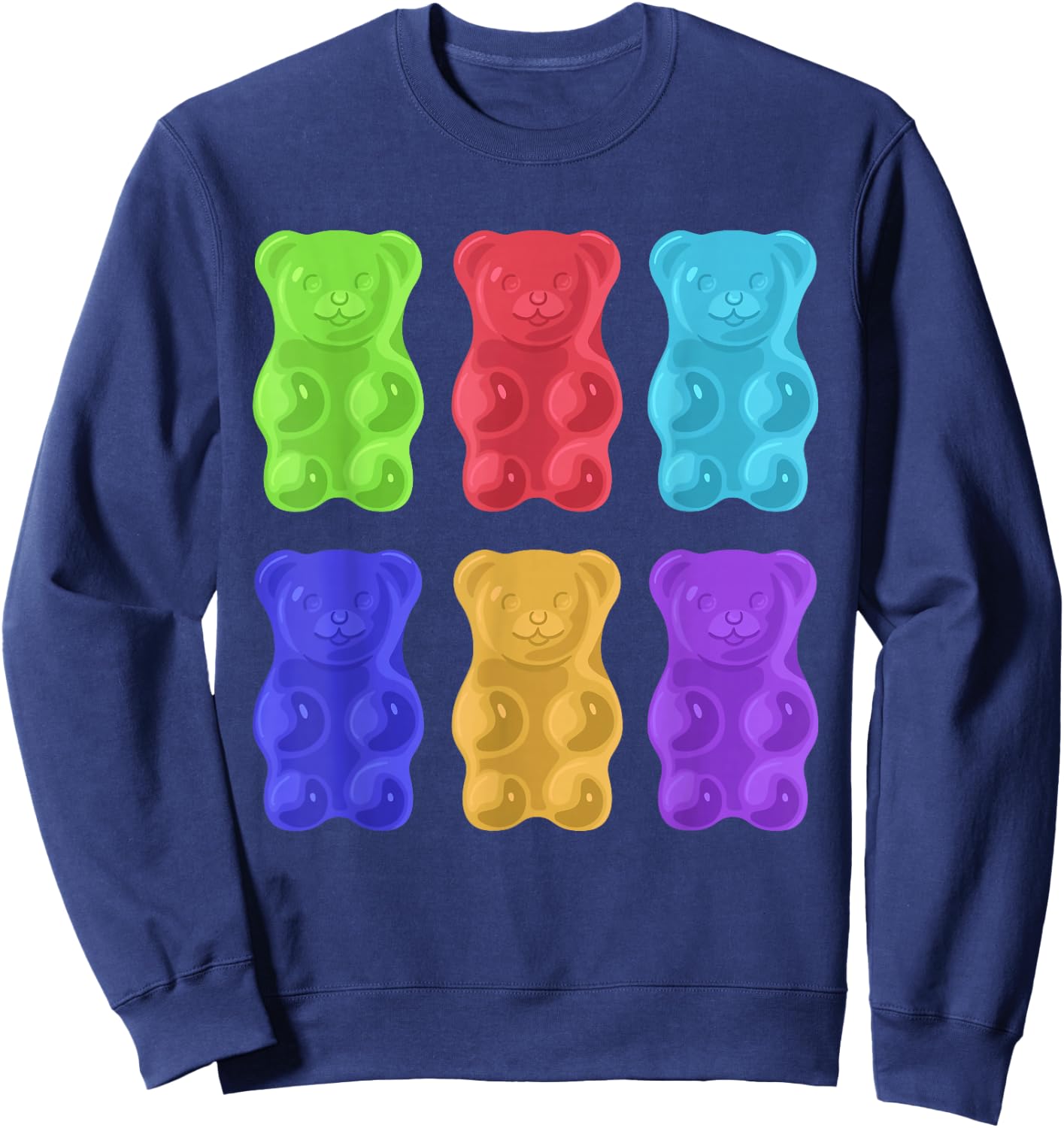 Cool Gummy Bear Art For Girls Kids Toddler Candy Gummies Sweatshirt - Sweatshirt | Navy