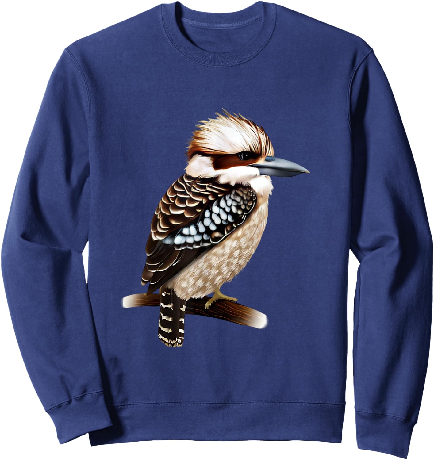 Kookaburra Bird Collection! Kookaburra Bird - -Adults and Kids - Black - Short Sleeve - - Small Sweatshirt - Sweatshirt | Navy