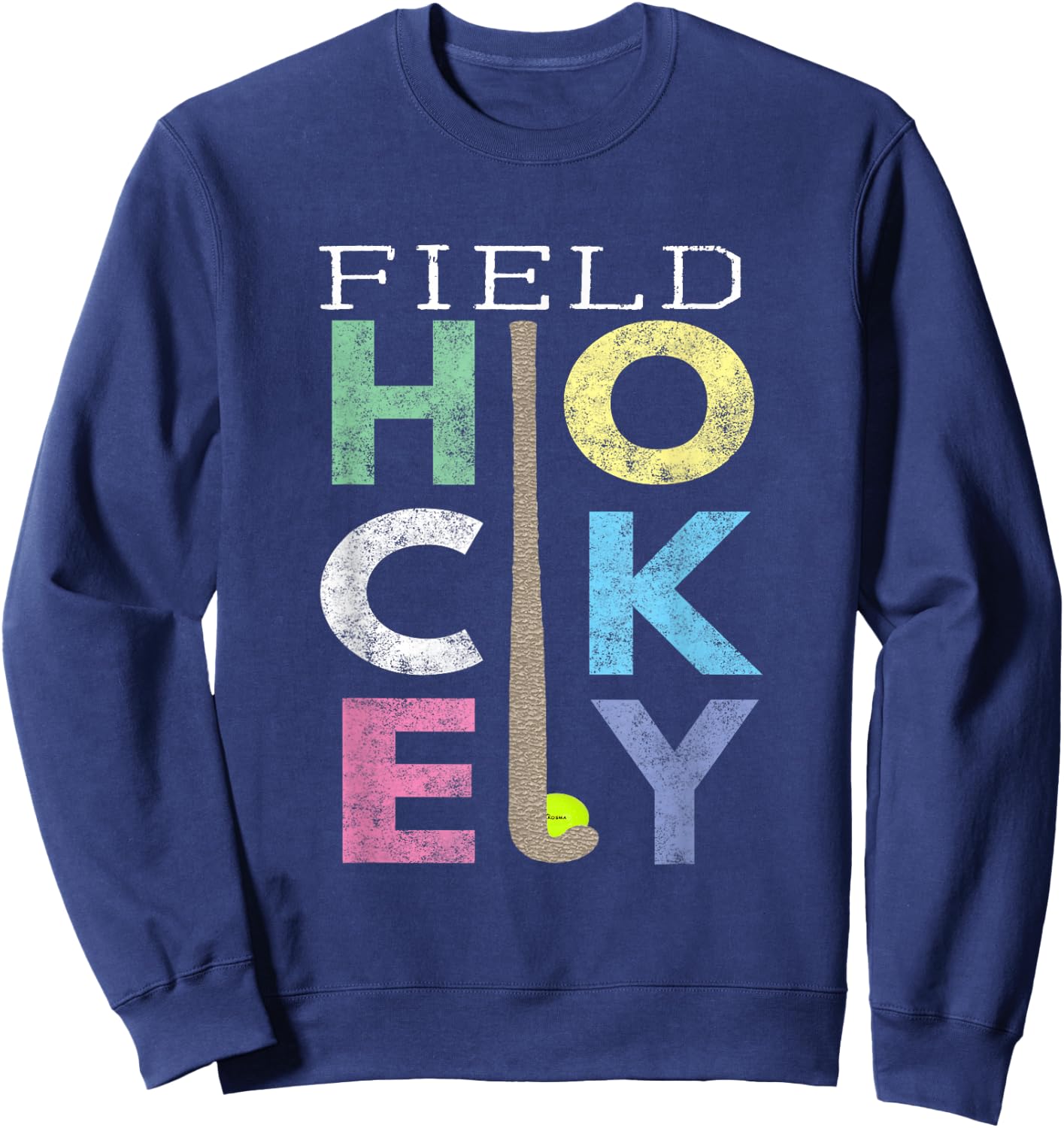 Girls Love Field Hockey Fun Birthday Gift product Sweatshirt - Sweatshirt | Navy