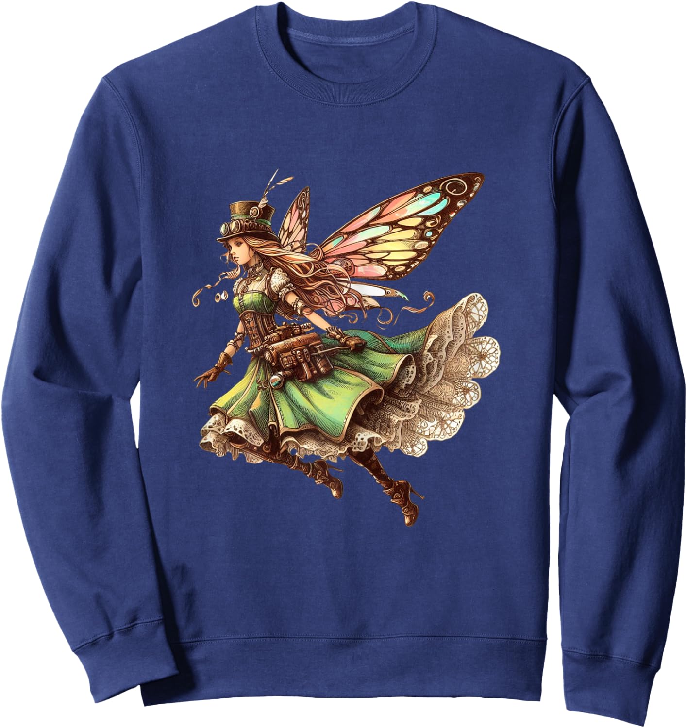 Lovely Steampunk Fairy Sweatshirt - Sweatshirt | Navy