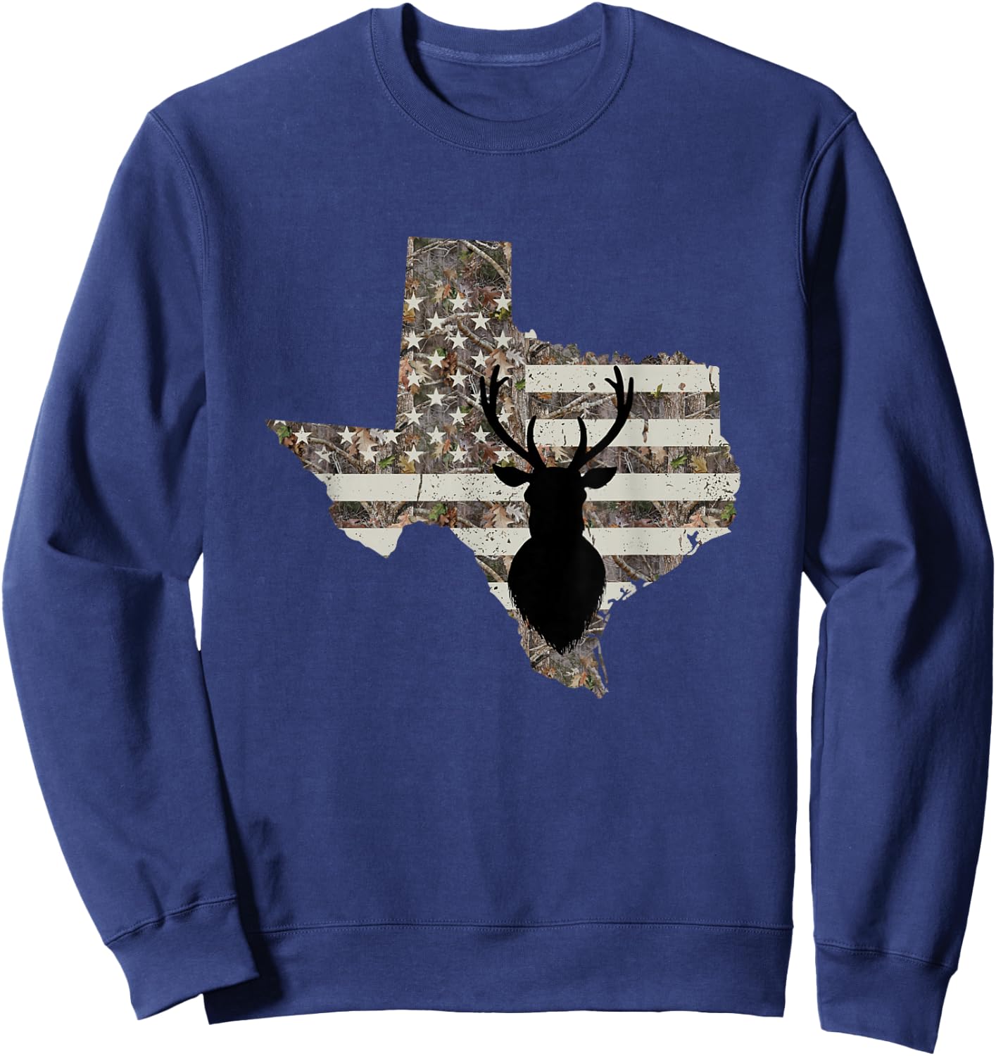 Texas Whitetail Deer Hunting Sweatshirt - Sweatshirt | Navy