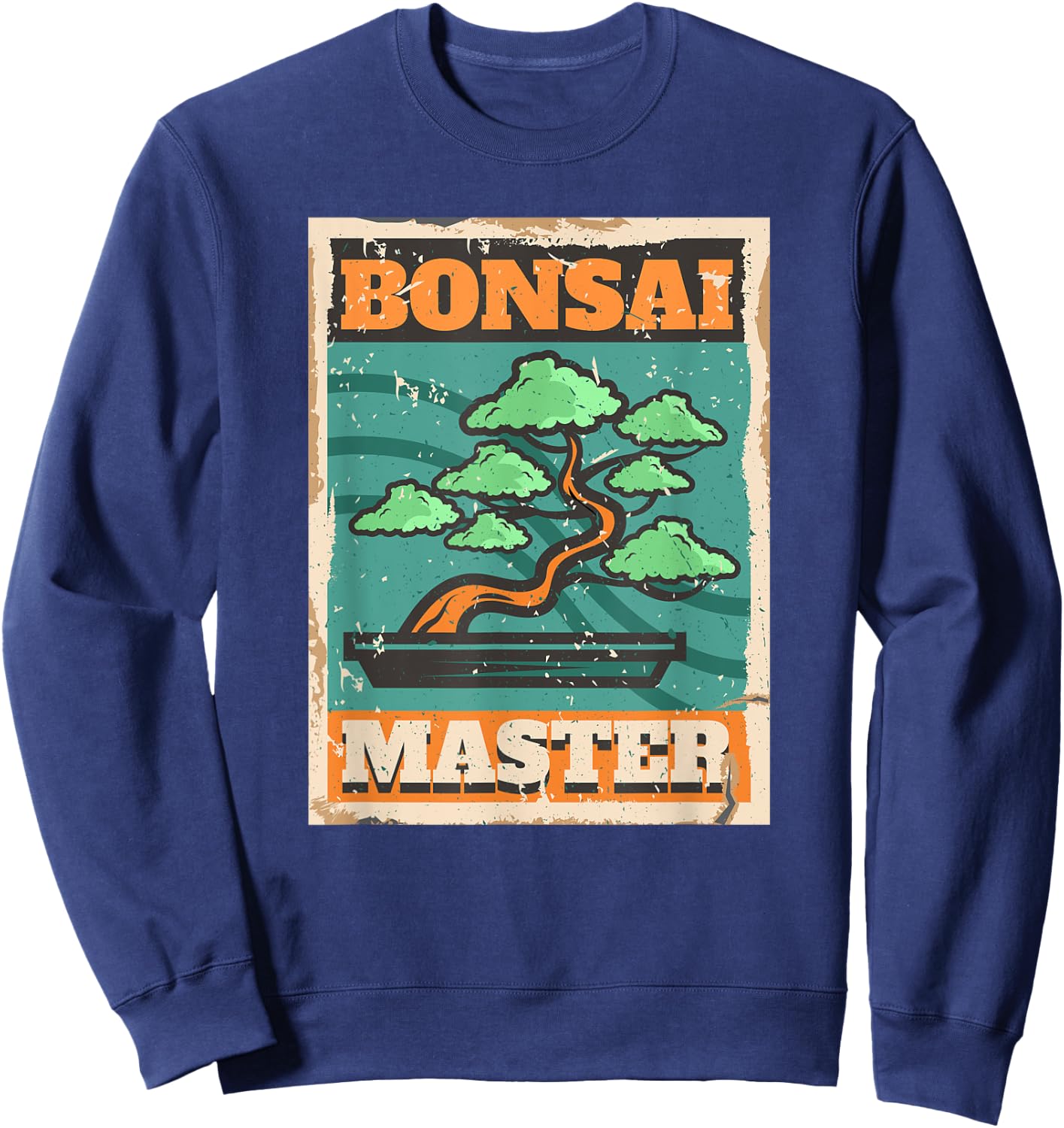 Vintage Bonsai Master Funny Bonzai Tree Lover Men Women Sweatshirt - Sweatshirt | Navy
