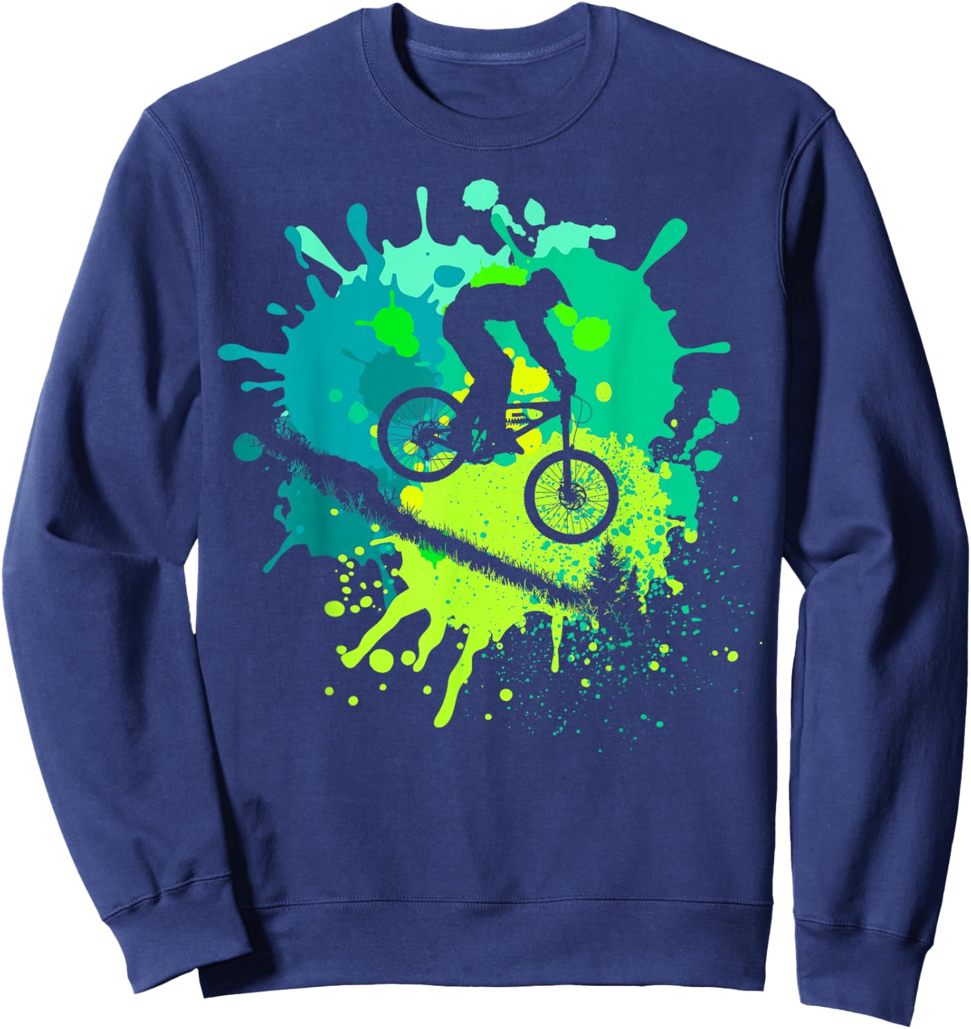 MTB for Mountain Biker | Boys Retro Mountain Bike Sweatshirt - Sweatshirt | Navy