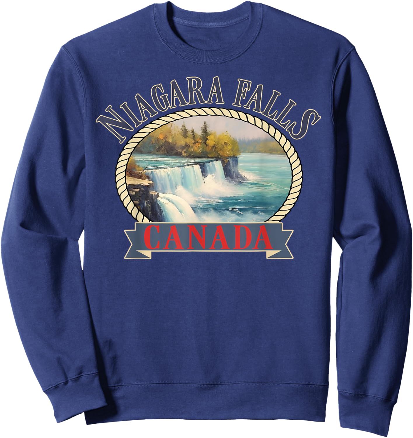 Niagara Falls Canada USA Nature river Sweatshirt - Sweatshirt | Navy