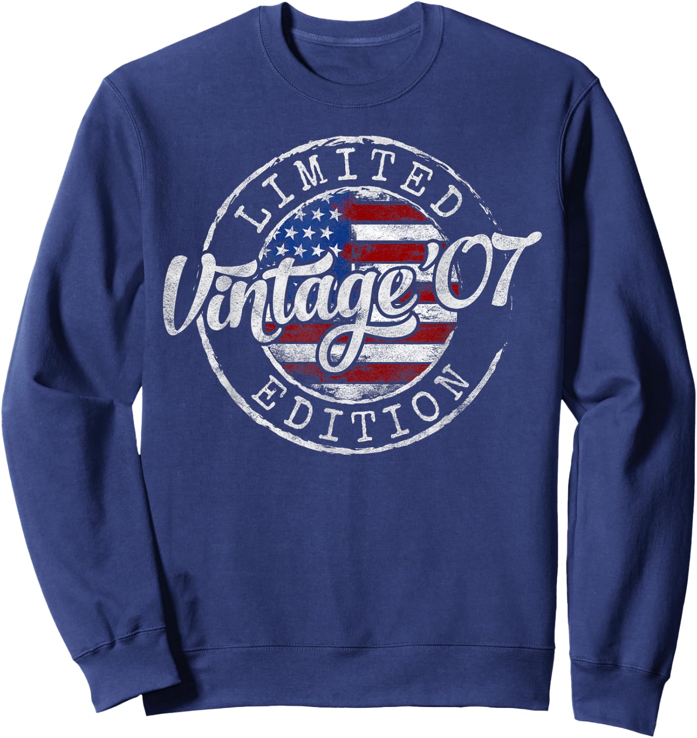 Vintage 2007 18th Birthday Gifts Women 18 Year Old Sweatshirt - Sweatshirt | Navy