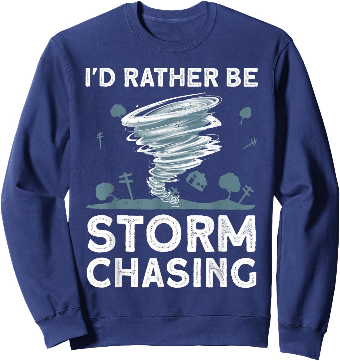 Cool Storm Chasing Women Kids Hurricane Hunter Sweatshirt - Sweatshirt | Navy