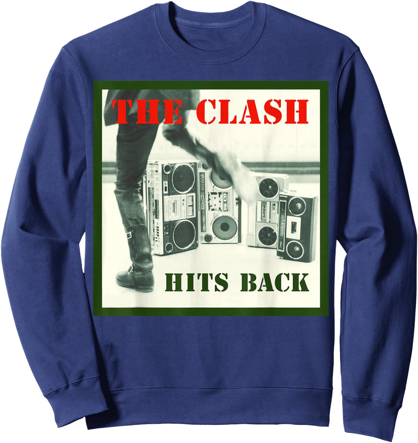 The Clash - Album Cover Hits Back Sweatshirt - Sweatshirt | Navy