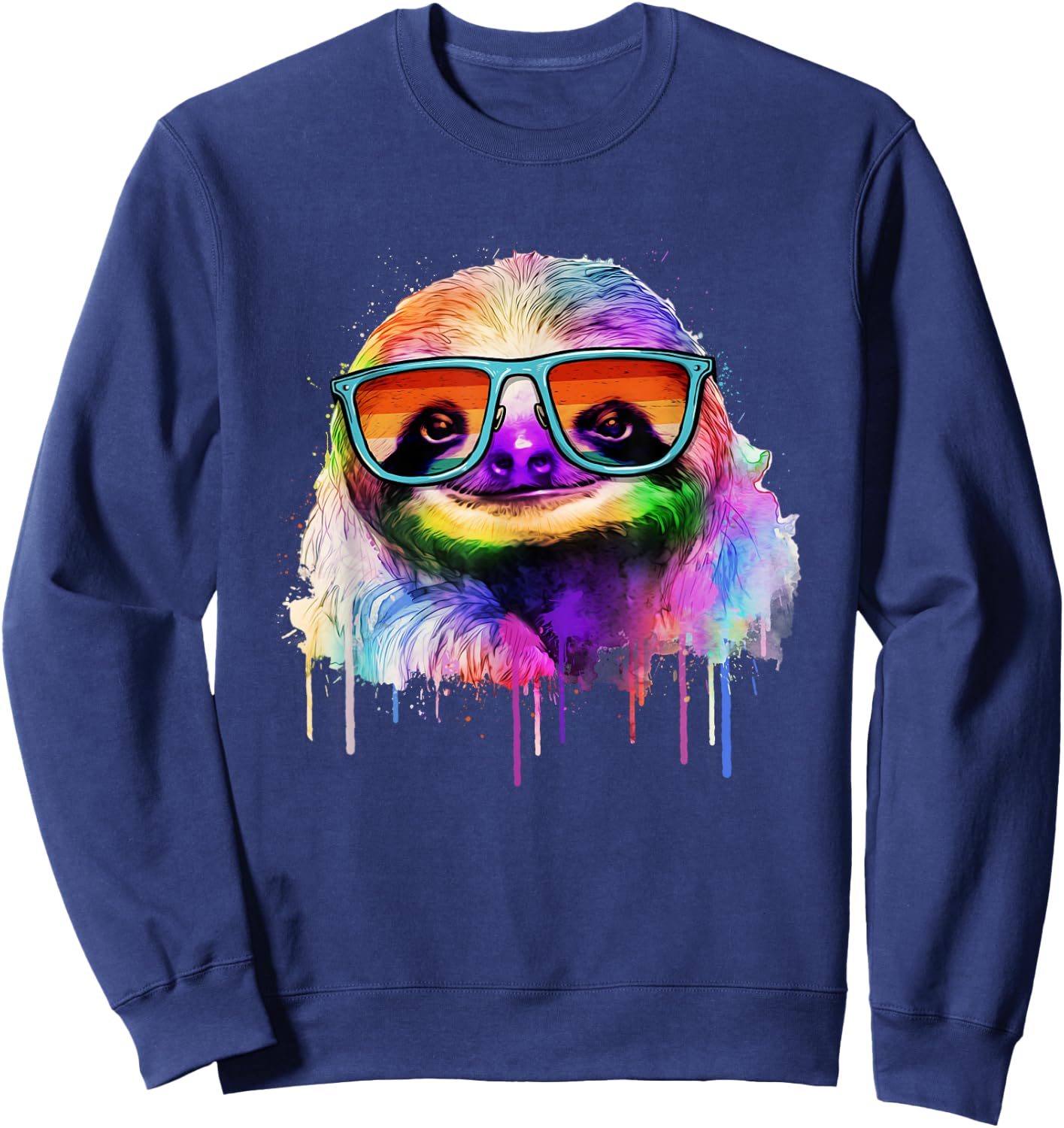 Sneaking Sloth - Wildlife Animal Lover Zookeeper Zoologist Sweatshirt - Sweatshirt | Navy