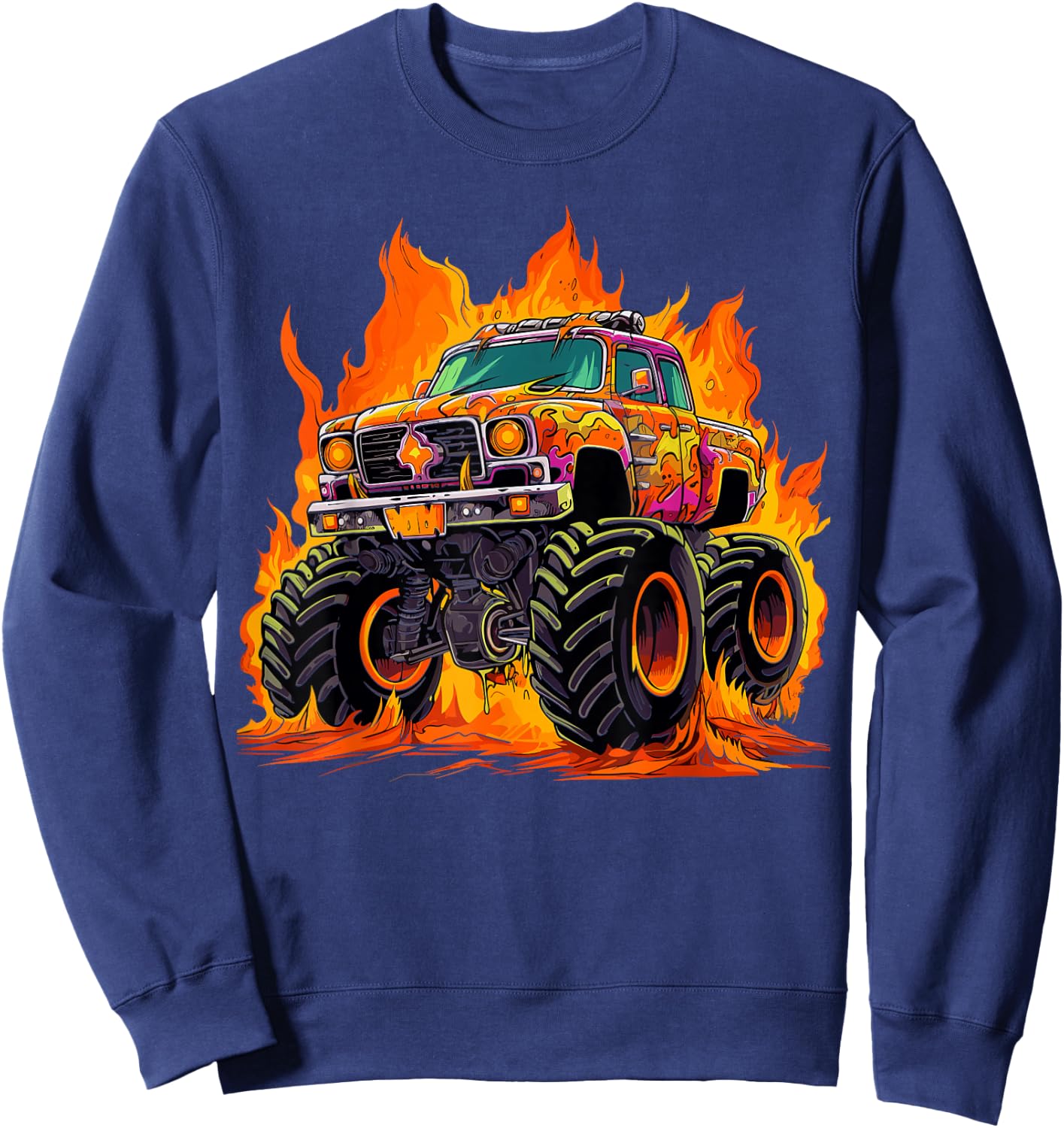 Monster Truck for toddlers Youth & Adults Sweatshirt - Sweatshirt | Navy