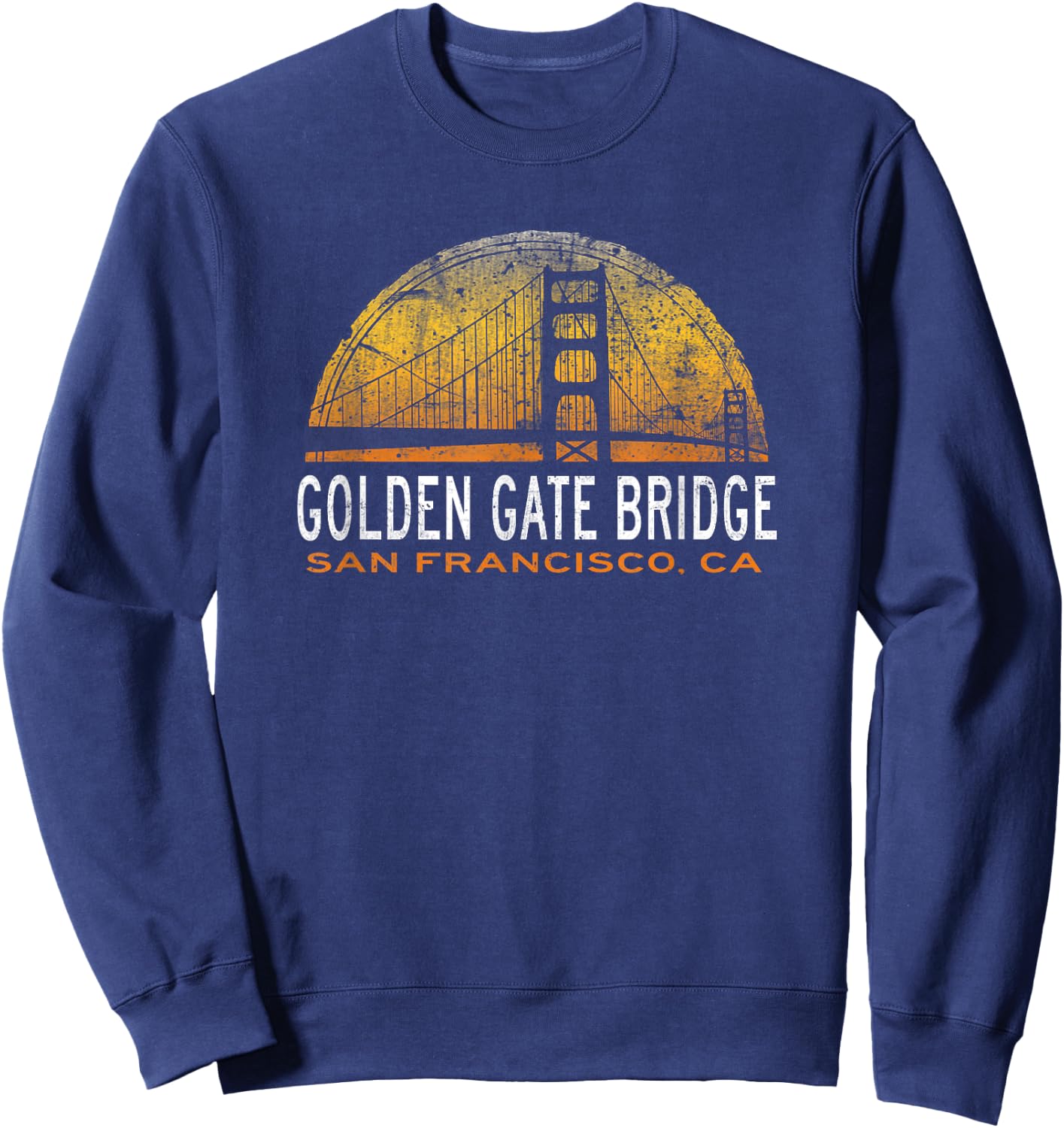Golden Gate Bridge Vintage San Francisco, CA Sweatshirt - Sweatshirt | Navy