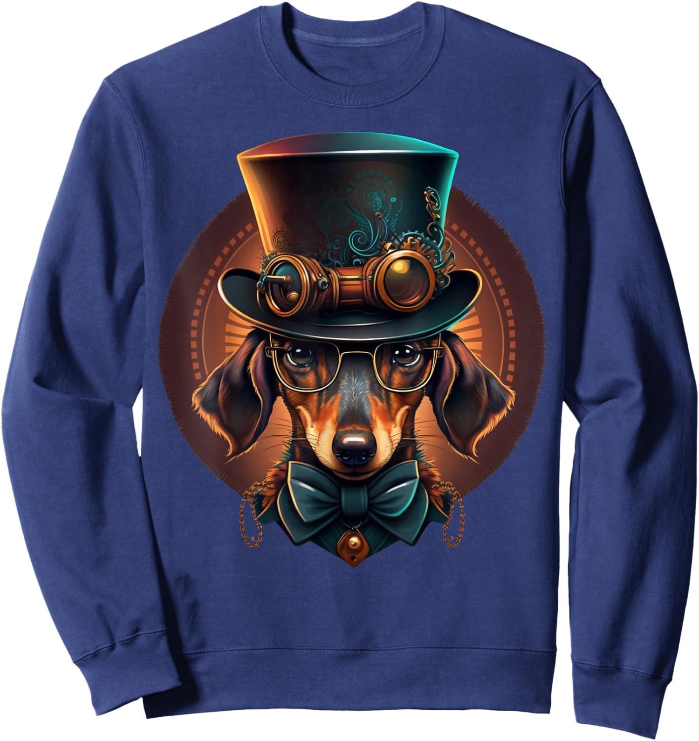 Steampunk Dachshund Sweatshirt - Sweatshirt | Navy