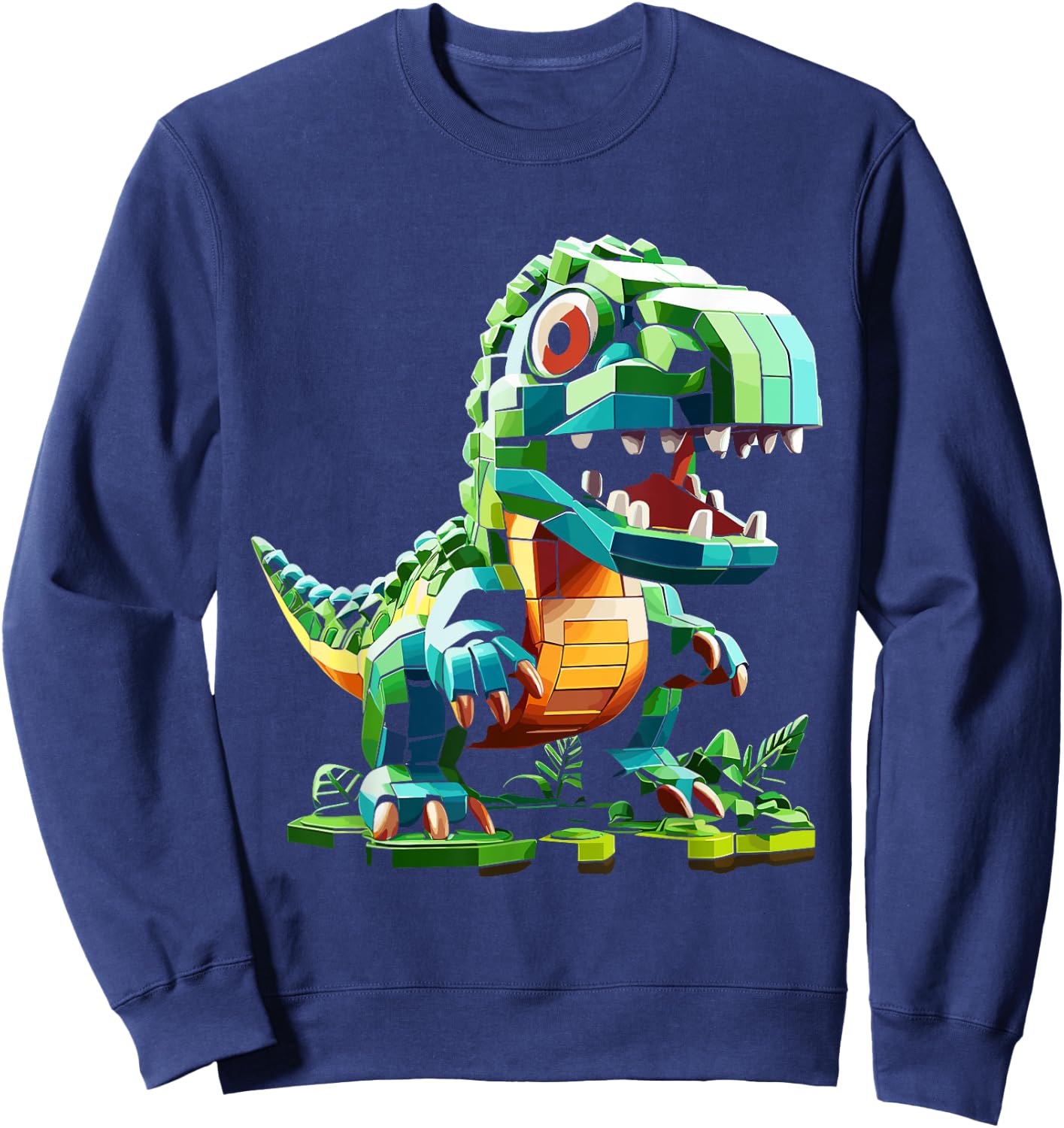 Master Builder Bricks Blocks Play Toys Dinosaur Sweatshirt - Sweatshirt | Navy
