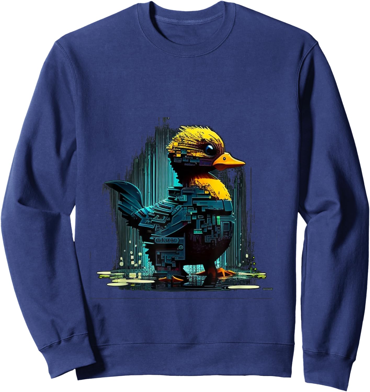 Cool cyber Duck Sweatshirt - Sweatshirt | Navy