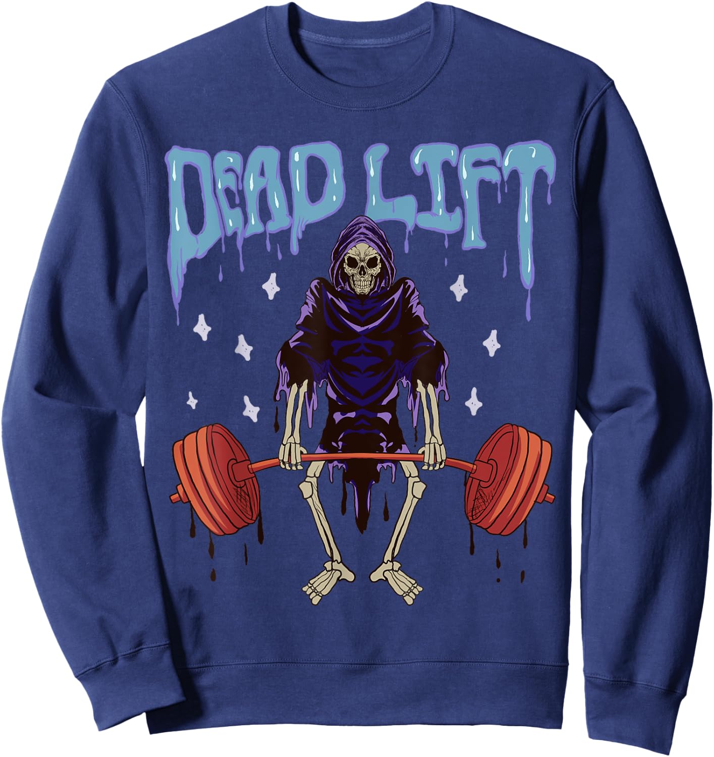 Funny Gym - Grim Reaper Deadlift Workout - Occult Sweatshirt - Sweatshirt | Navy