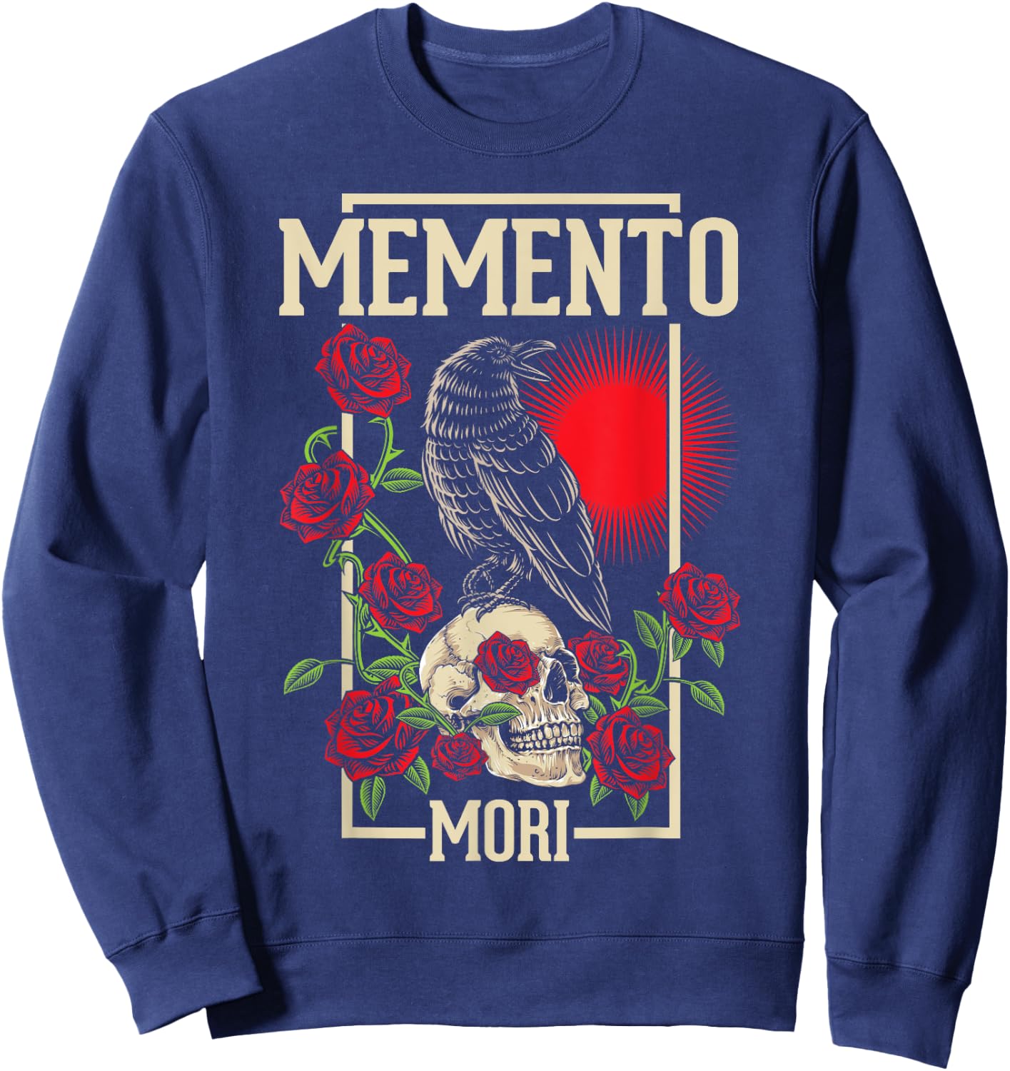 Memento Mori Stoicism Philosophy Stoic Philosopher Quote Sweatshirt - Sweatshirt | Navy